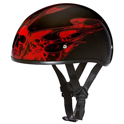 Hi-Gloss Black, Skull Flames Red
