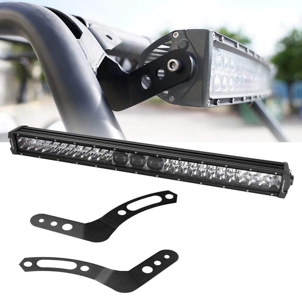 32 Inch 5D PRO Series Dual Row LED Light Bar with Mounting Brackets - Compatible with 2013-2021 Polaris RZR XP1000 & 2015-2021 RZR 900/S900/S1000 EPS Models - Perfect for Off-Roading, Night Driving & Adventure Trail Lighting