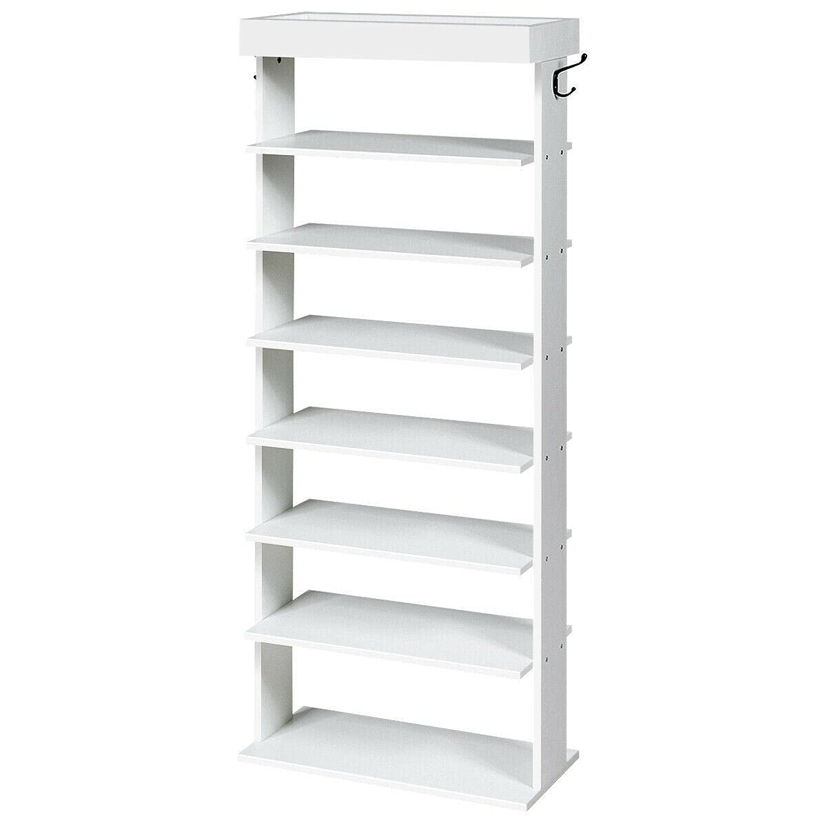 7-Tier Wooden Shoe Rack - Space Saving Shoe Storage Shelf for Closet, Entryway, Bedroom | Sturdy Shoe Organizer for Sneakers, Boots & Heels | Perfect for Home, Apartment & Dorm Organization