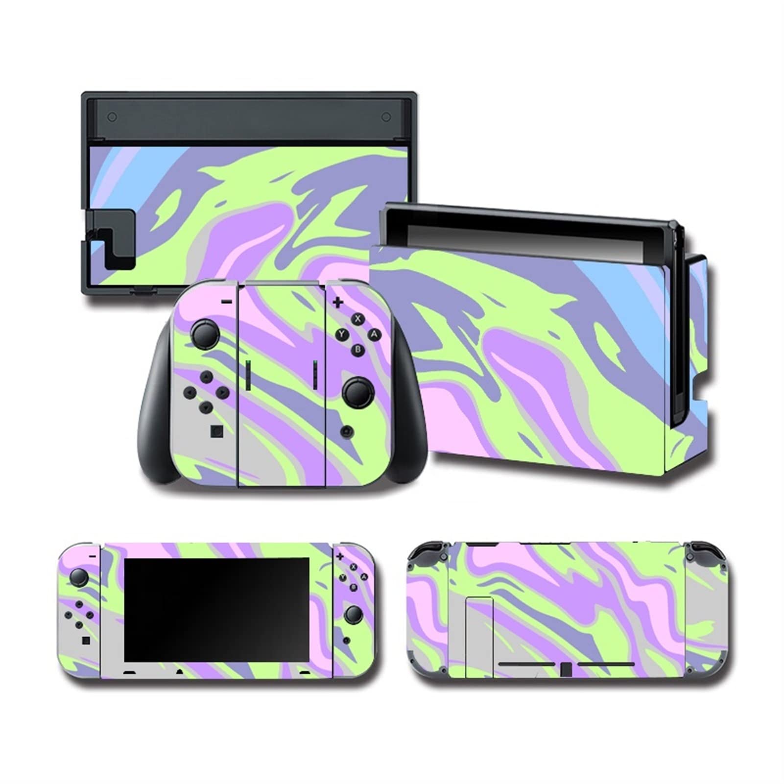 BUCEN Full Wrap Skin Sticker Decal Cover for Nintendo Switch NS Console & Dock - Protective Vinyl Wrap for Joy-Con Controllers & Grip (Gaming Accessories for Enhanced Console Protection & Style)