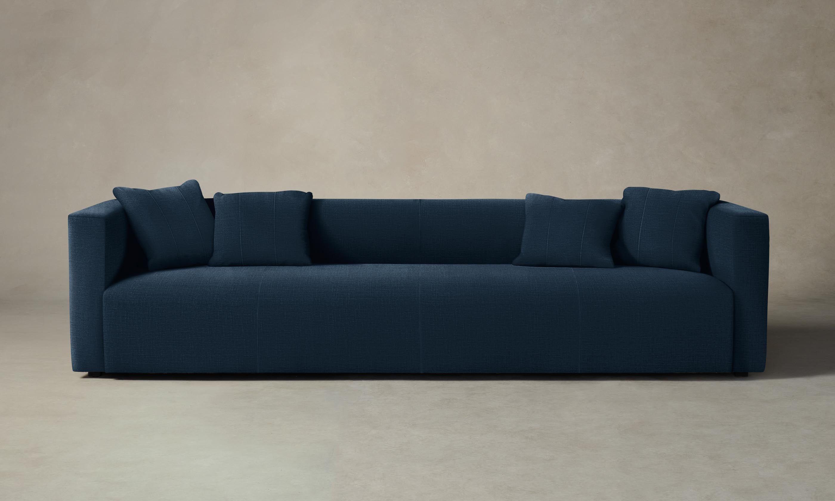 The Breuer Sofa - Modern Performance Linen Weave Bay Sectional for Living Room, Lounge & Office - Durable & Stylish Mid-Century Design