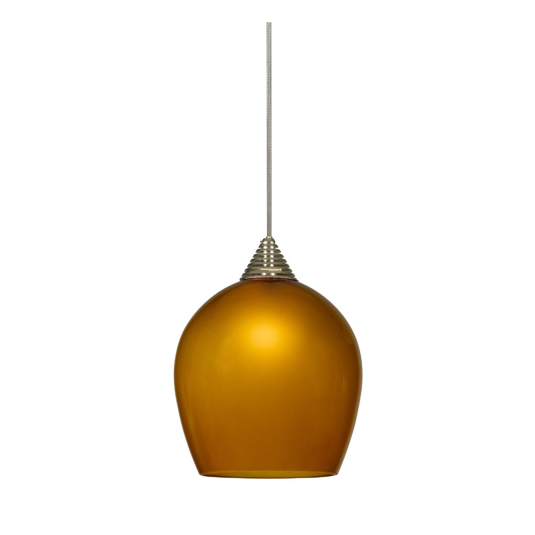 Cal Lighting 5W LED Pendant Light - 3200K Warm White Dimmable Hanging Fixture with 6ft Cord - Perfect for Kitchen Island, Dining Room & Bedroom Lighting