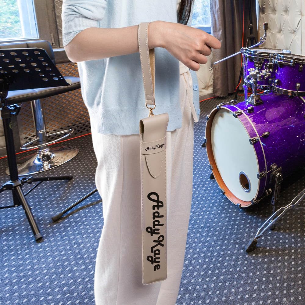 Custom Drum Stick Bag with Personalized Name - PU Leather Portable Drumstick Holder Case for Drummers - Perfect Gift for Musicians & Drum Accessories for Practice, Gigs & Travel