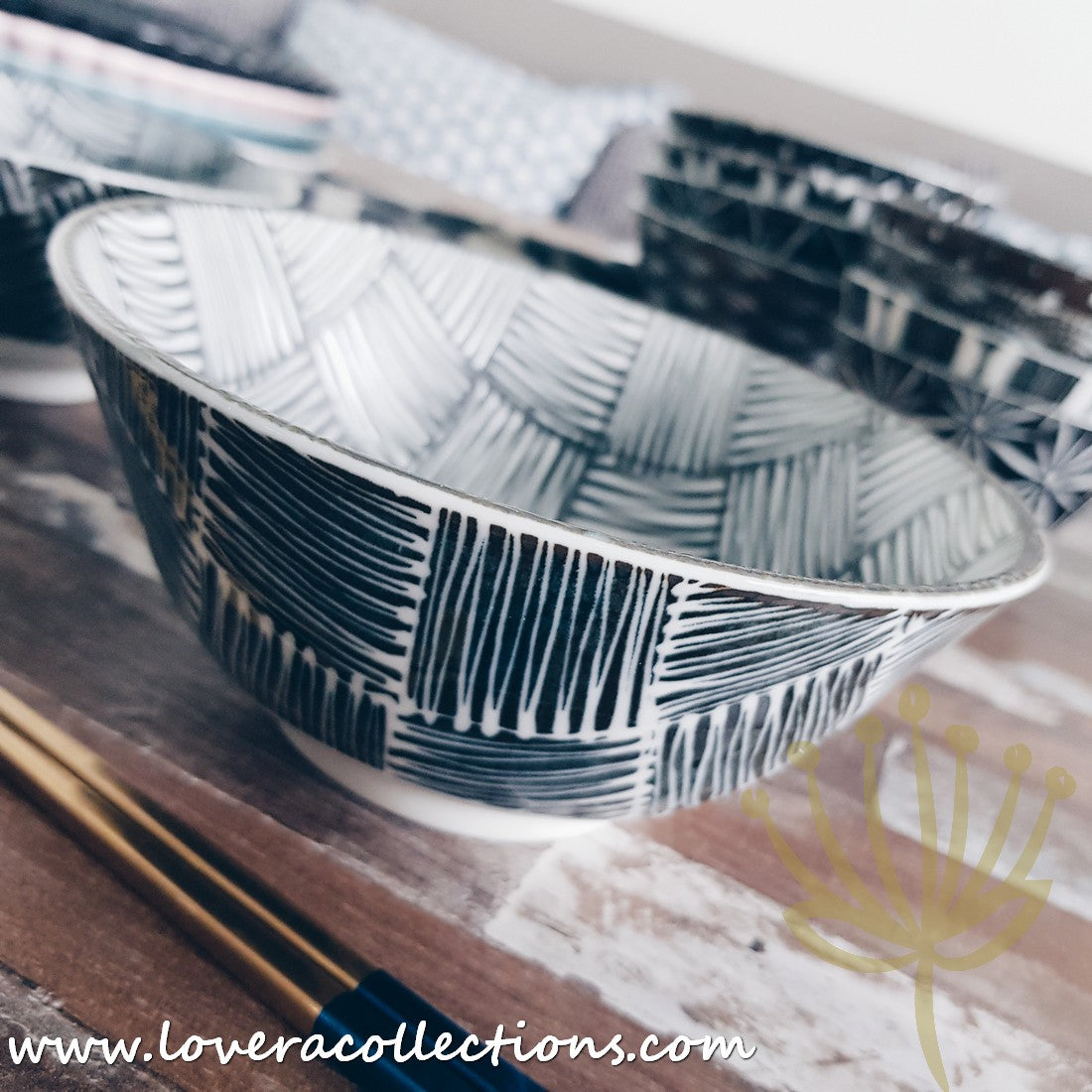 Awasaka Black & White Modern Checkered Dinnerware Set - 12-Piece Ceramic Plates & Bowls for Dining - Perfect for Restaurants, Weddings & Home Decor (60% Off Limited Time Sale)