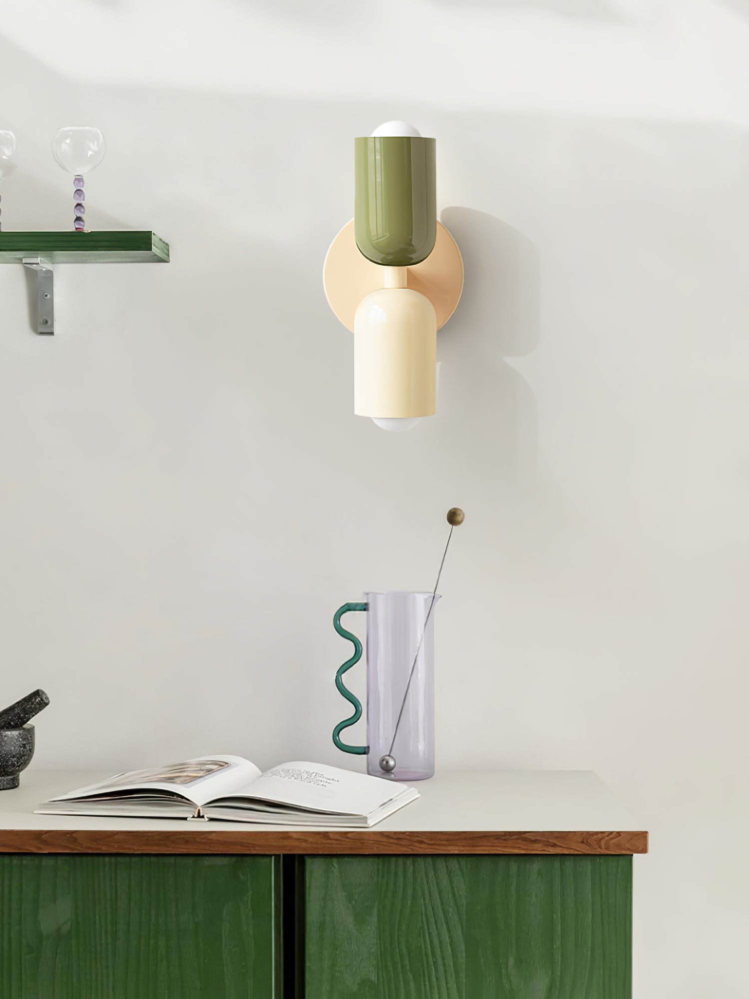 Stylish Double Plug-In Wall Lamp - Modern Touch Control Sconce for Bedroom, Living Room & Hallway Lighting