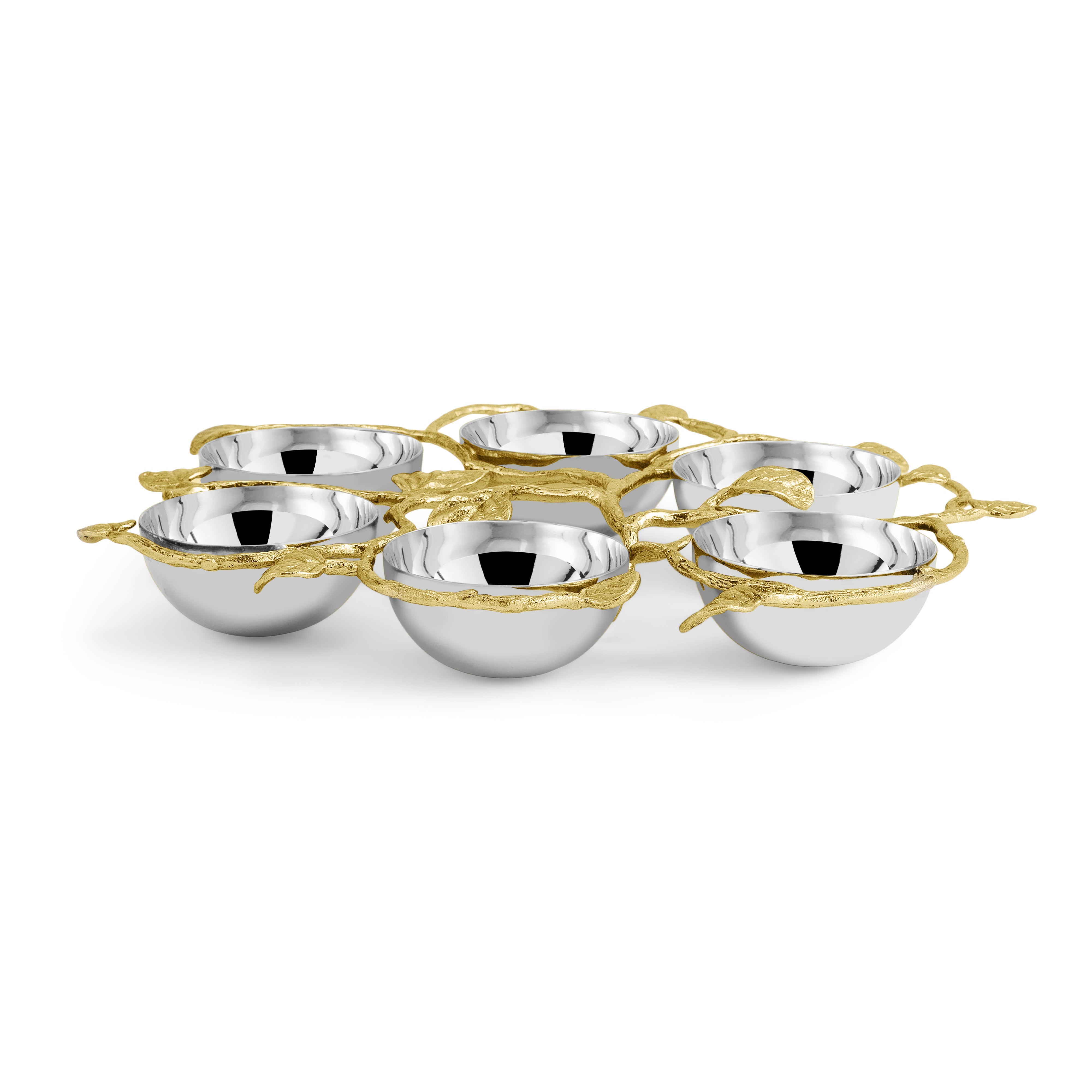 Elegant Botanical Leaf Gold Seder Plate for Passover - Traditional Jewish Holiday Dinnerware for Festive Celebrations & Family Gatherings