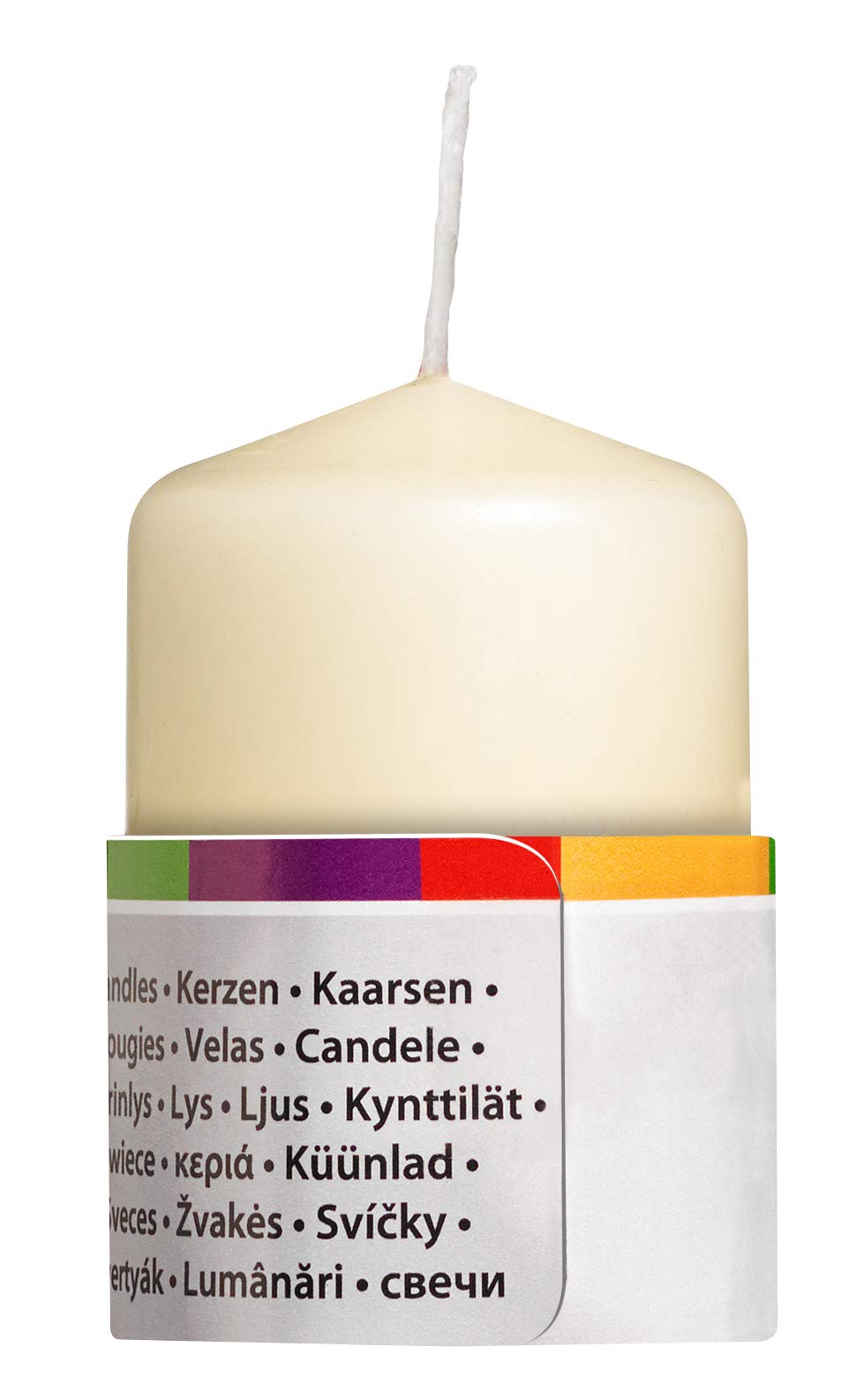 BOLSIUS Ivory Pillar Candles - Set of 4 (2.4 x 1.6 inches) - 60/40mm Premium Wax Candles for Home Decor, Wedding Centerpieces & Romantic Dinner Ambiance