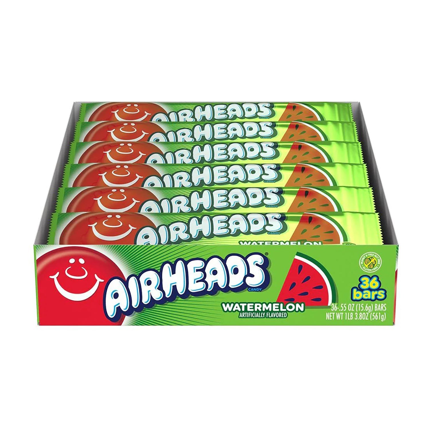 Airheads Watermelon Flavored Candy - 36 Count Box | Bulk Candy for Parties, Halloween, Office Snacks & Movie Nights