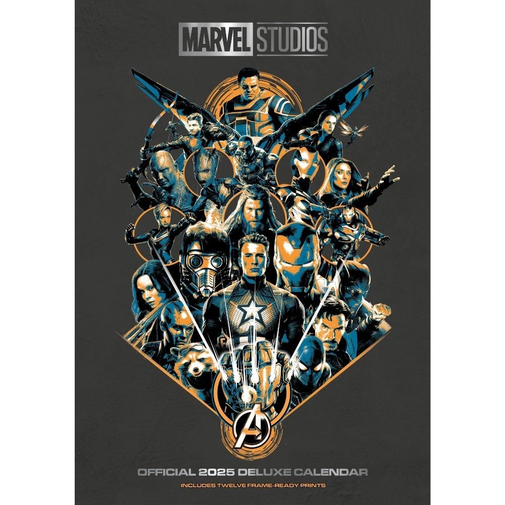 2025 Marvel Superheroes Official Deluxe A3 Wall Calendar - Monthly View - Perfect for Home, Office & Gifts for Marvel Fans