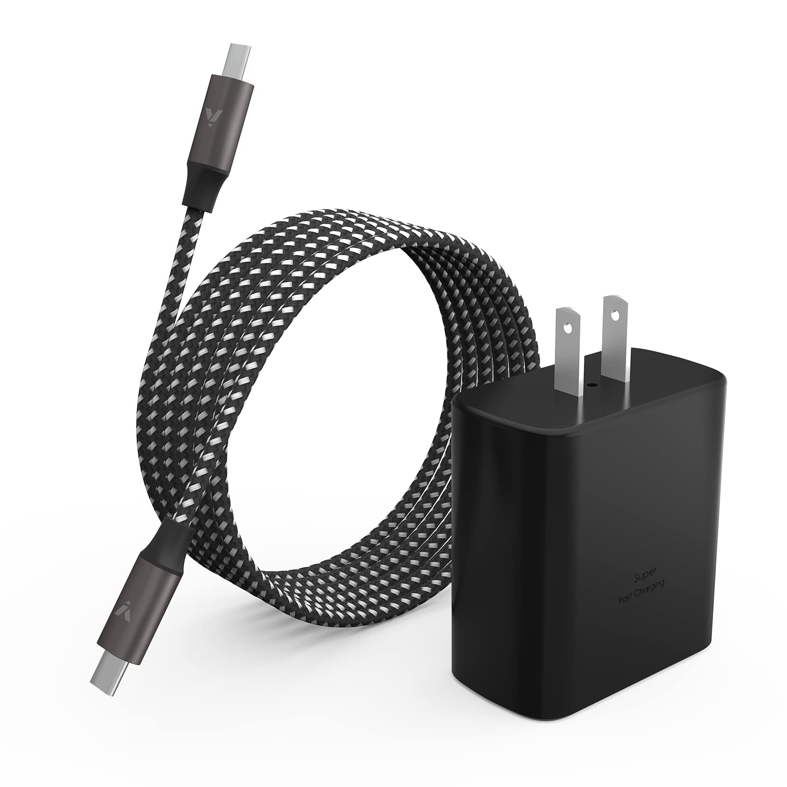 45W USB-C Super Fast Charger with 10ft Cable - PPS/PD Wall Charger for Samsung Galaxy S24/S23/S22 Ultra/Plus, Note 20/10+, Tab Series | Fast Charging Block for Phones & Tablets | Perfect for Home, Office & Travel (Black)