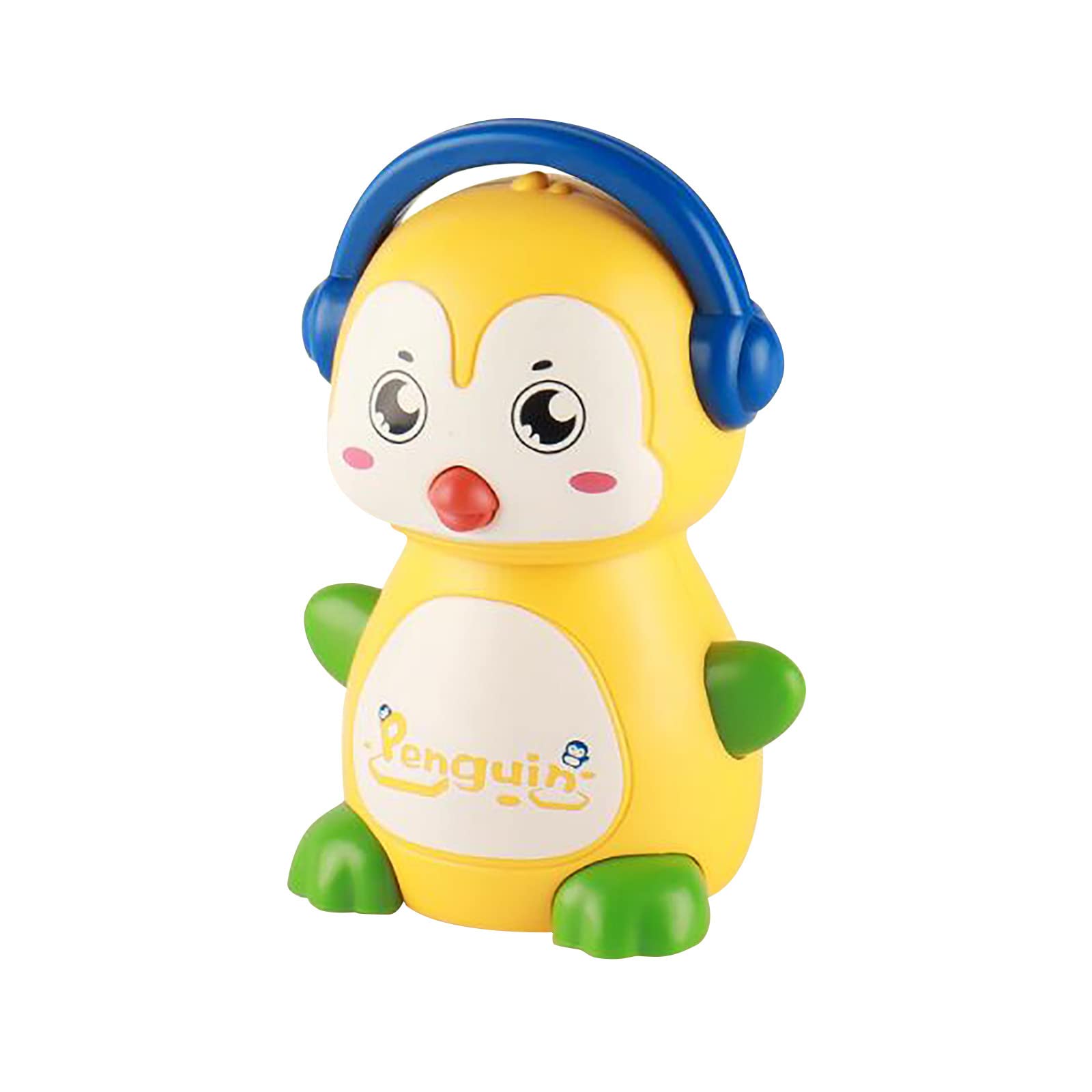 QQtangYA Educational Inertial Toy Car with Cute Penguin Design - Pull Back & Slide Building Blocks for Toddlers 3-5 Years (Yellow) | STEM Learning Toy for Preschool Kids | Perfect for Indoor Playtime & Early Childhood Development