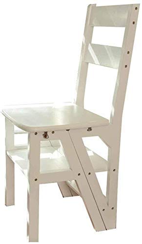 Solid Wood Step Stool - Foldable Multifunctional Ladder Stool with 4 Steps, Adjustable Design for Home, Kitchen, Bathroom & Storage Use (Size D)