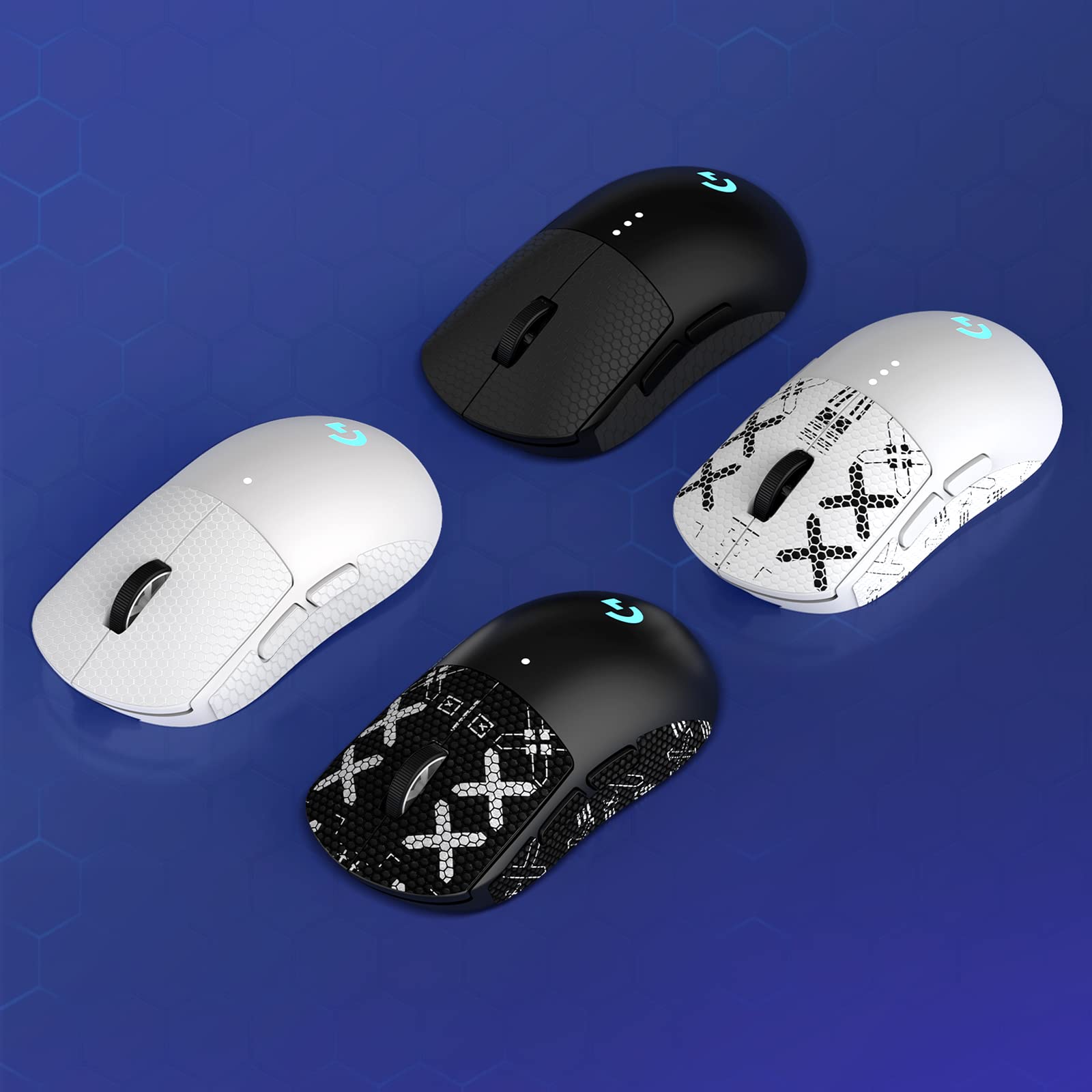 Logitech G PRO X Superlight Wireless Gaming Mouse Anti-Slip Grip Tape - DIY Mouse Grip Stickers for Sweat Protection & Enhanced Control (Black) | Perfect for Esports, Gaming Tournaments & Long Gaming Sessions