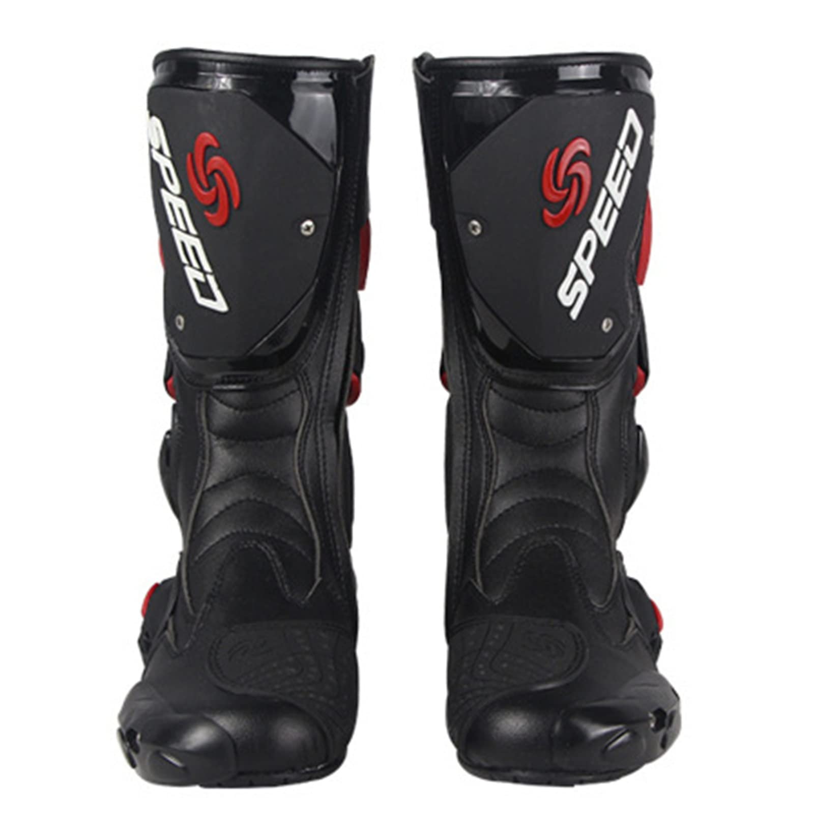 Breathable & Comfortable Men's Motorcycle Boots - Protective Safety Biker Boots with Red Wings Design | Perfect Gift for Riders | Ideal for Long Rides & Outdoor Adventures