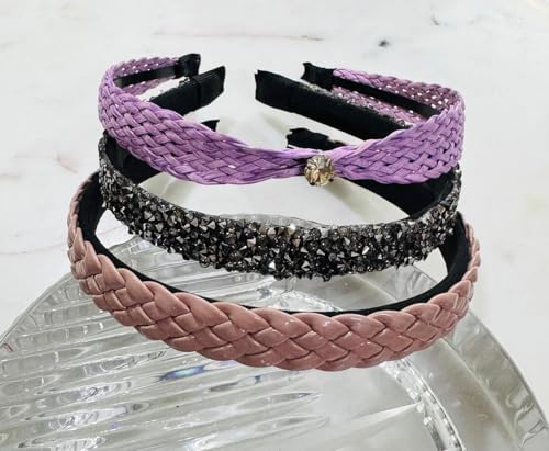 Grey Braided,Lilac Jute & Metallic Gunmetal