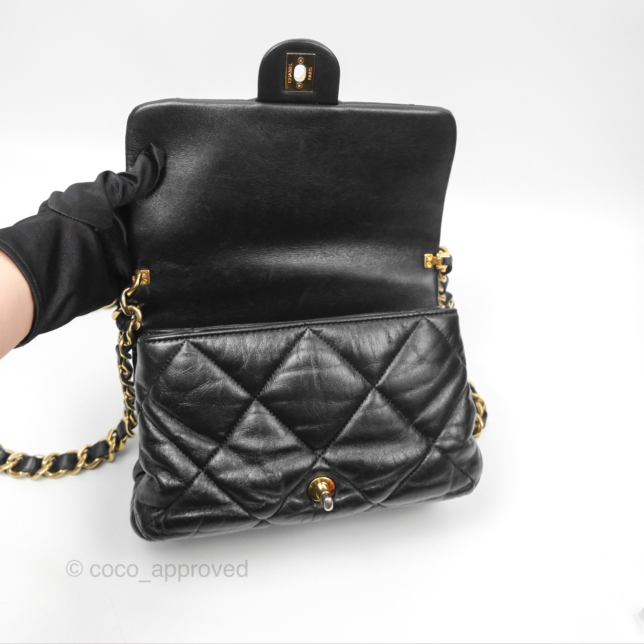 Chanel Classic Flap Bag with Chain Handle - Black Goatskin Leather & Gold Hardware | Luxury Shoulder Bag for Women, Perfect for Evening Events & Date Nights