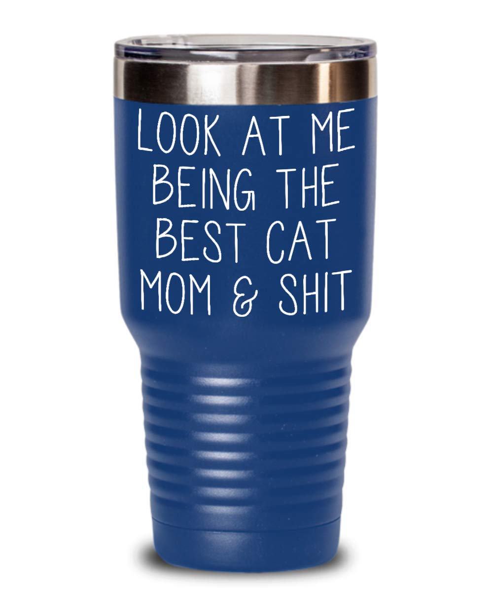 Best Cat Mom Gifts - Funny Cat Mom Mug & Tumbler Cup for Coffee & Tea - Perfect Gift for Cat Lovers & Crazy Cat Ladies - Ideal for Home, Office & Mother's Day