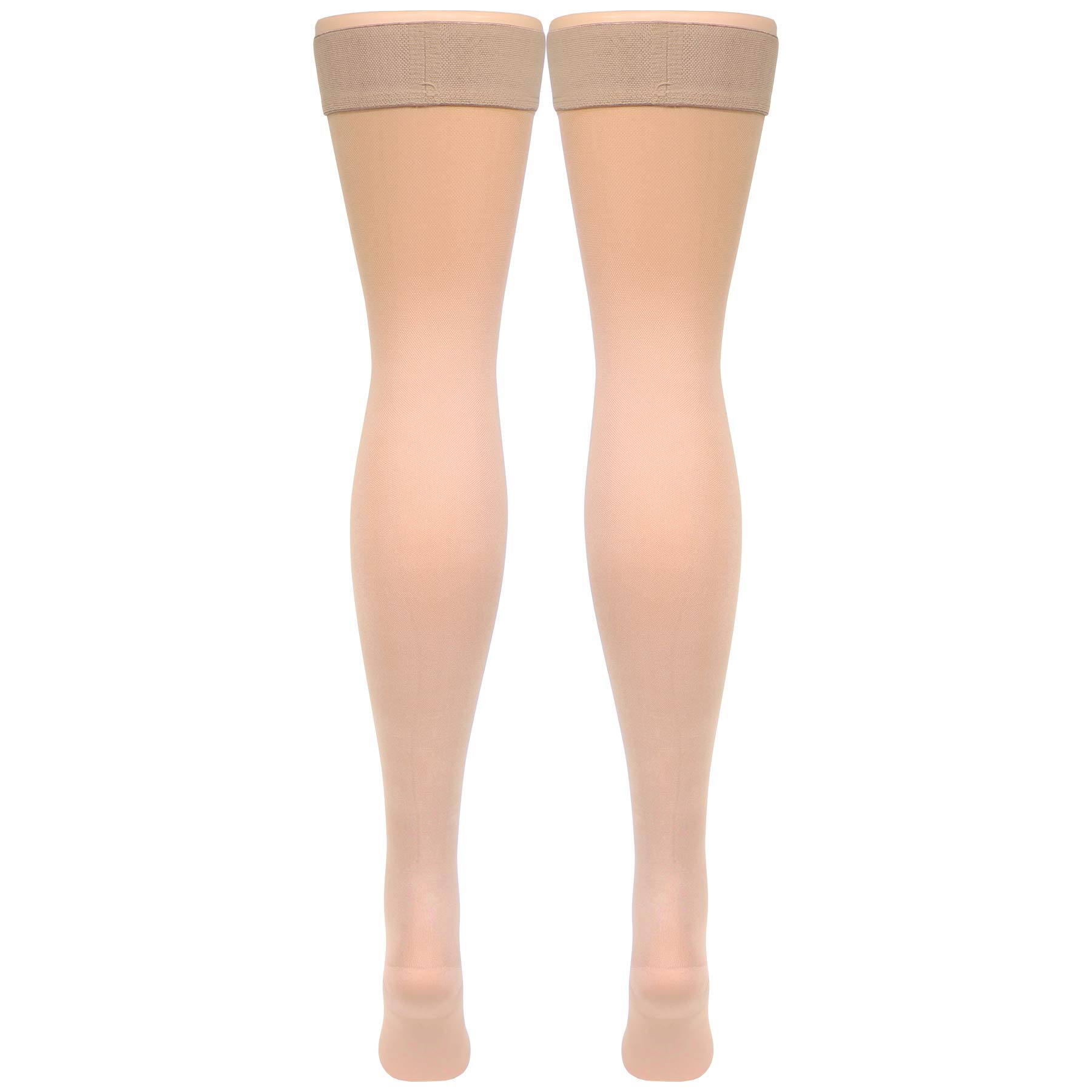 Truform Women's Open Toe Thigh High Compression Stockings - 20-30mmHg Medical Grade Support for Varicose Veins, Swelling & Travel - Perfect for Nurses, Pregnant Women & Long Flights