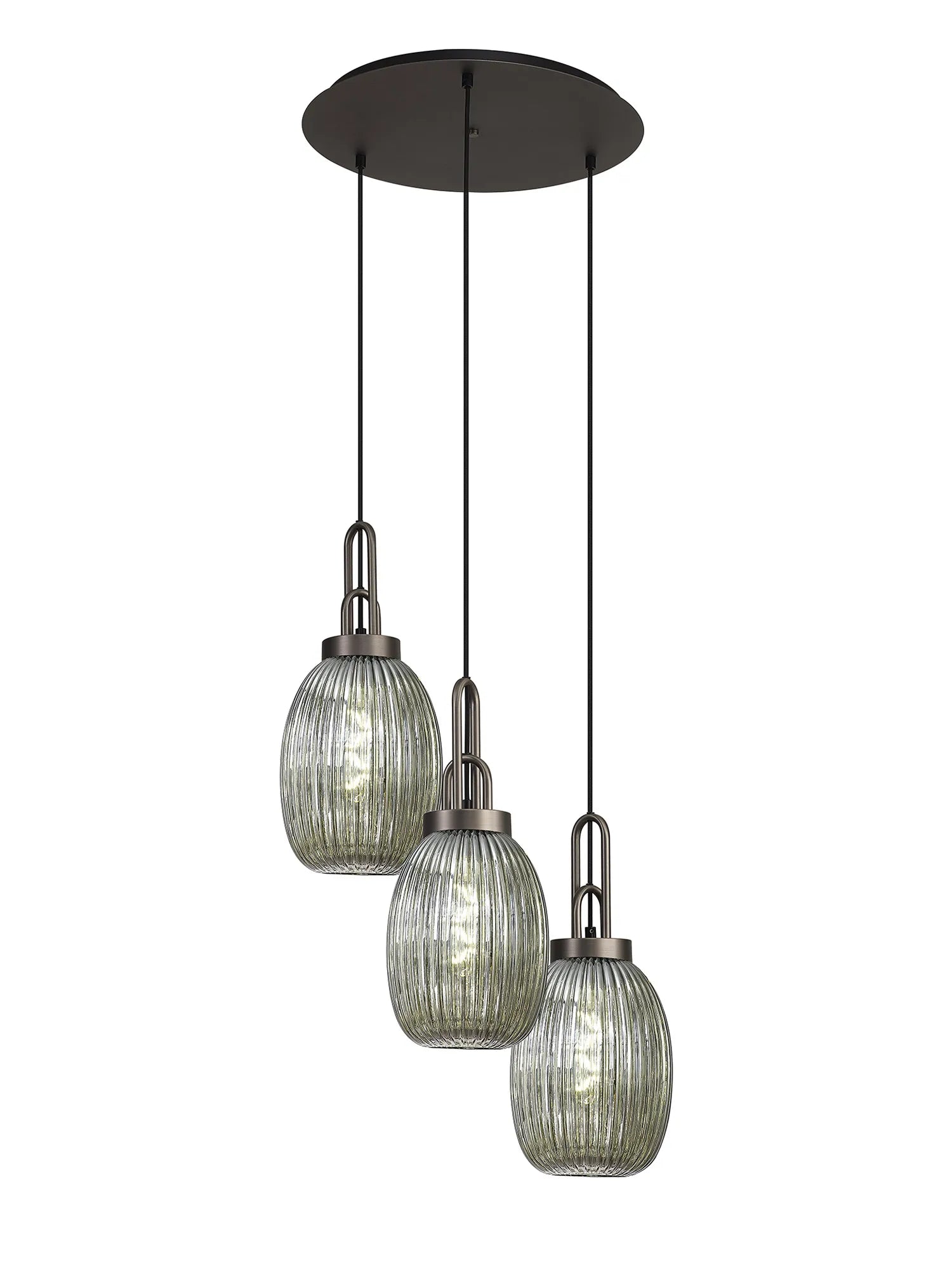 Stylish Cadiz 3-Light Cluster Pendant - Modern Ceiling Lighting Fixture for Dining Room, Kitchen Island & Living Room Decor