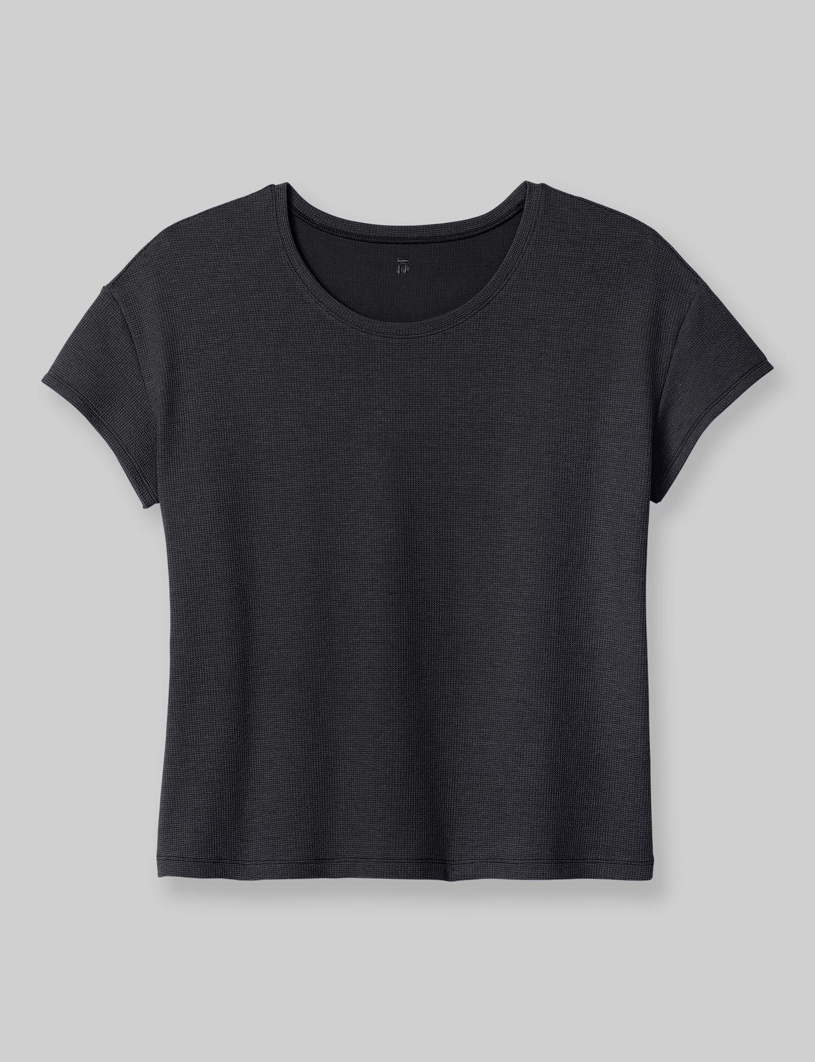 Women's Zen Waffle Tee - Soft & Comfortable Long Sleeve T-Shirt for Yoga, Lounge & Everyday Wear | Breathable Cotton Blend