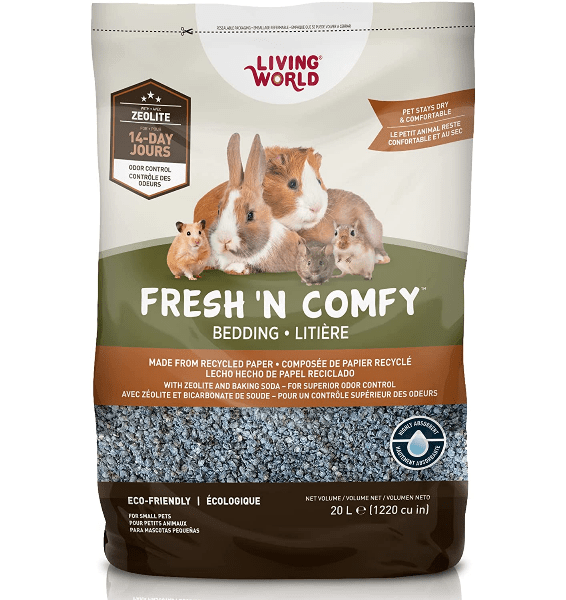 Living World Fresh 'N Comfy Small Animal Bedding - Soft & Absorbent Blue Pet Cage Liner for Hamsters, Rabbits & Guinea Pigs | Perfect for Cages, Hutches & Play Areas
