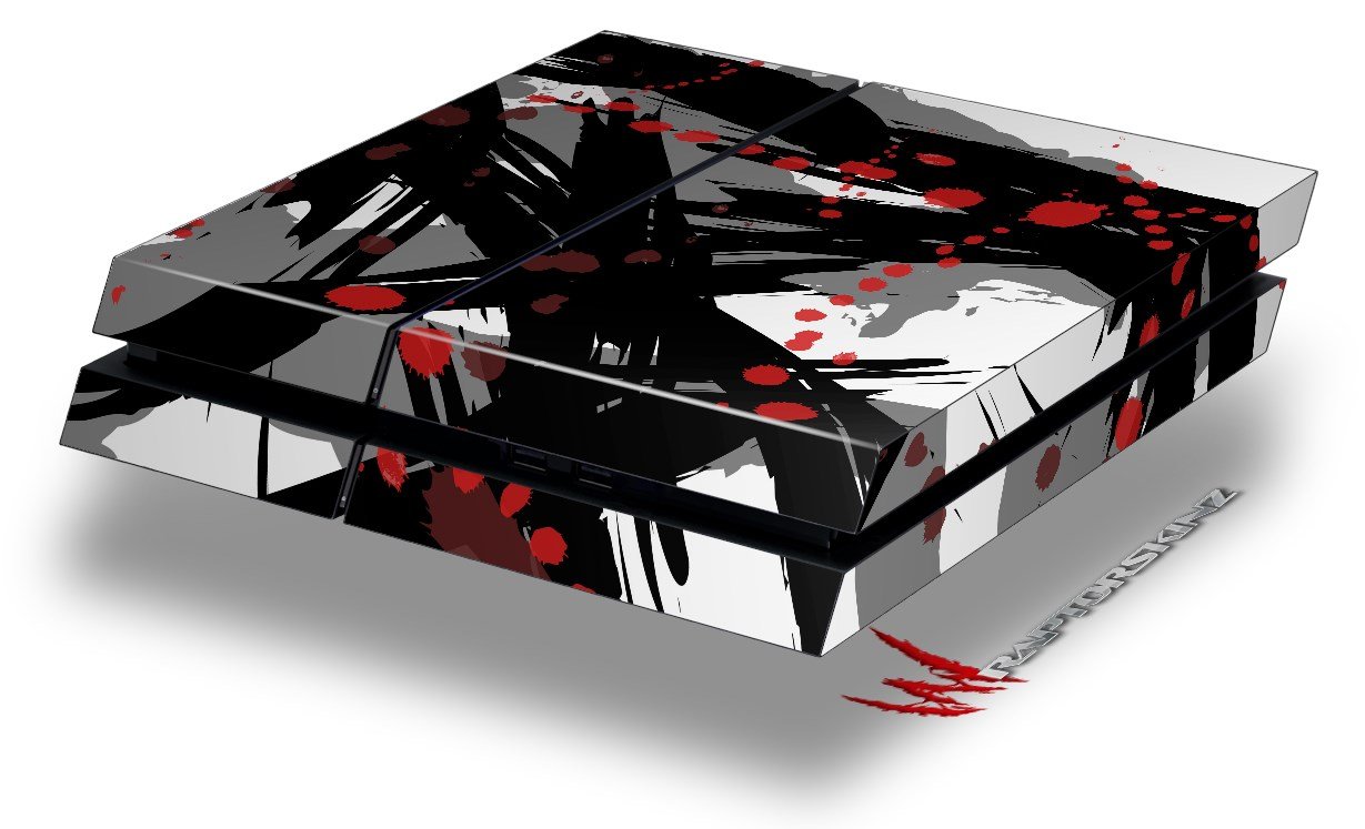 Abstract 02 Red Decal Skin for Original PS4 Console - Protective Vinyl Wrap for Gaming Setups & Customization