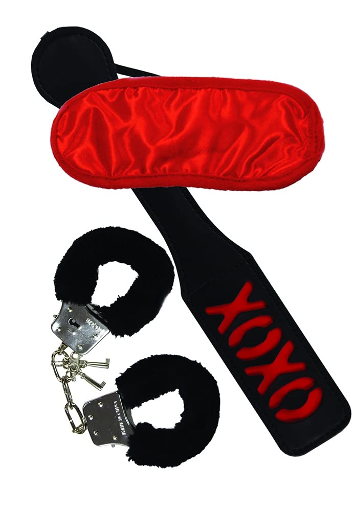 Sex & Mischief Sweet Punishment Kit - BDSM Bondage Set for Couples, Spanking Paddle, Restraints & Blindfold - Perfect for Role Play, Sensual Exploration & Intimate Adventures