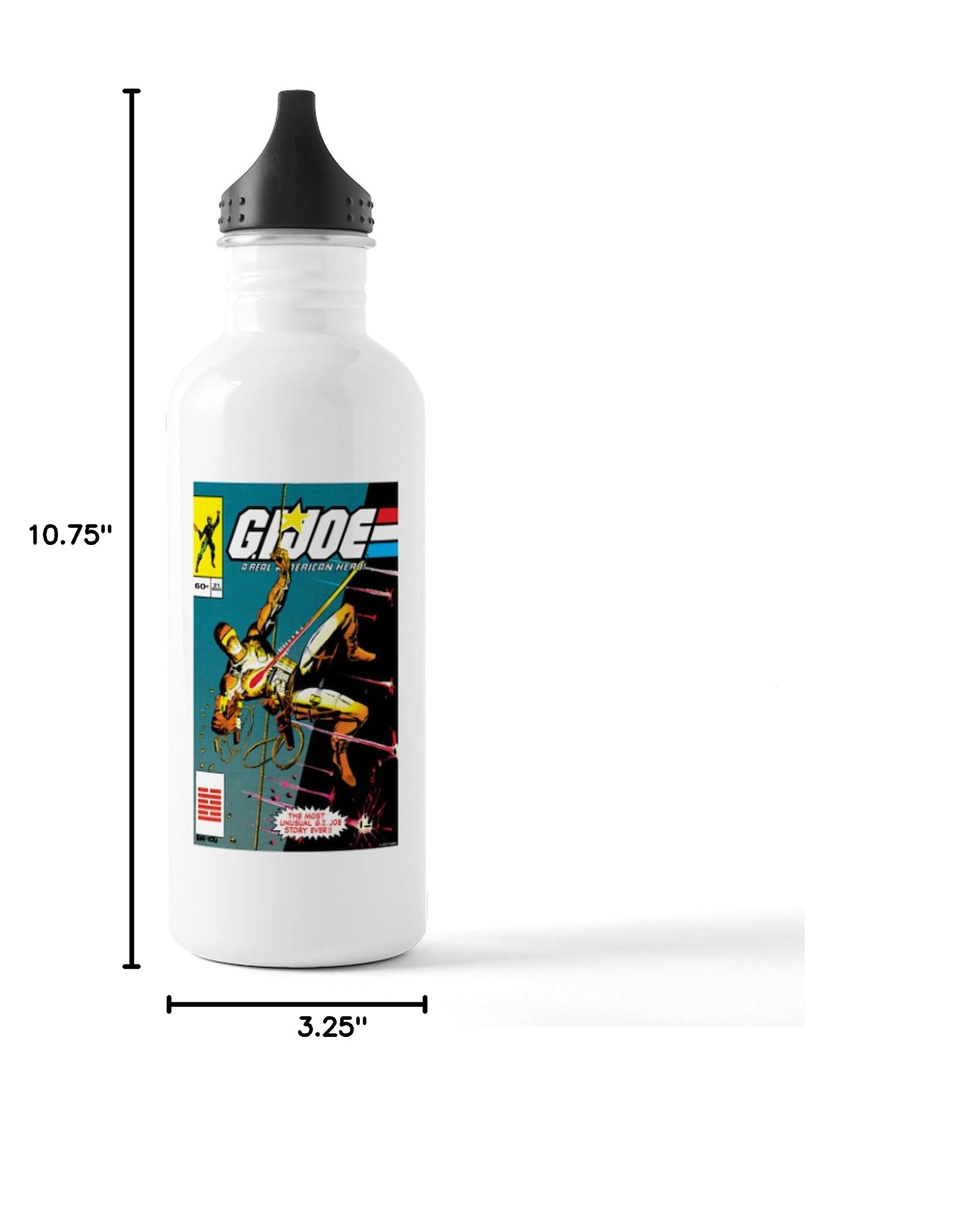 G.I. Joe Silent 1.0L (34 oz) Stainless Steel Water Bottle - Vacuum Insulated, Leak Proof, BPA Free - Perfect for Gym, Hiking, Work & Outdoor Adventures