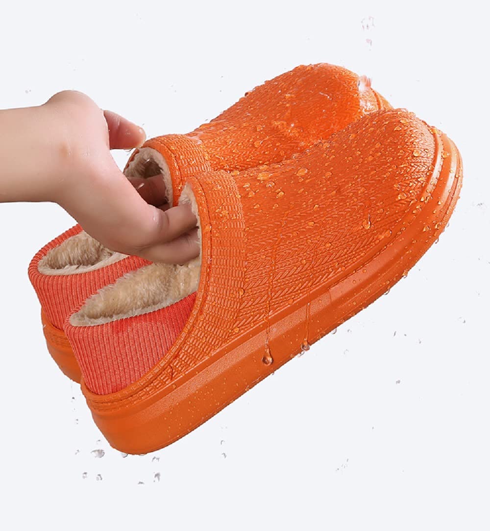 Women's Waterproof Plush House Slippers - Cozy Winter Indoor/Outdoor Slippers for Girls - Perfect for Home, Travel & Cold Weather Comfort