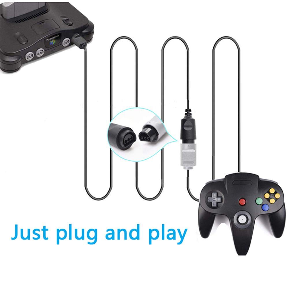 Nintendo N64 Controller Extension Cables 4-Pack - Extra Long 10ft Cords for Comfortable Gaming - Perfect for Multiplayer Setup & Retro Gaming Sessions