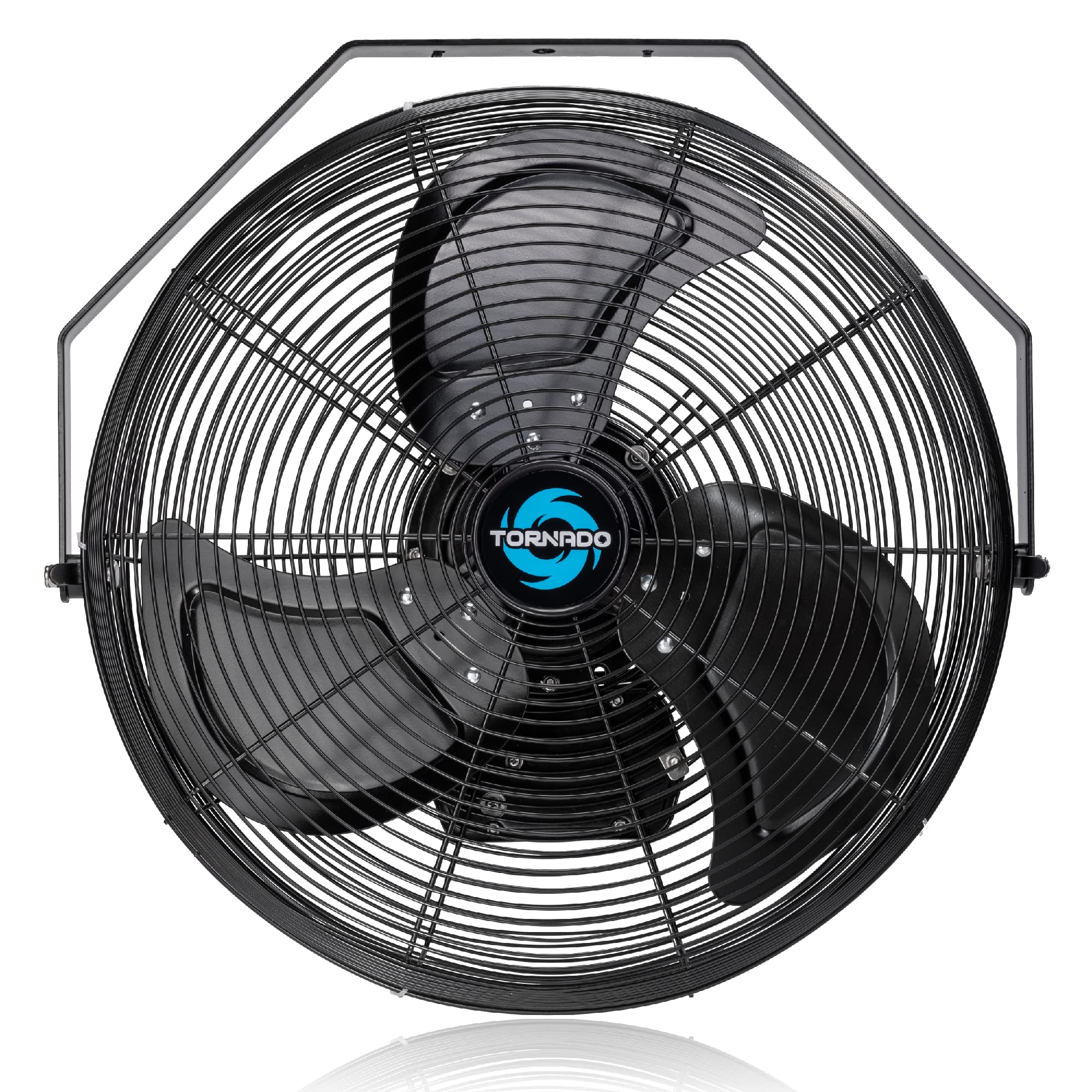 18 Inch Tornado High-Velocity Metal Wall Mount Fan - IPX4 Water-Resistant, 3-Speed, 1/6 HP, 6.6 FT Cord, UL Safety Listed - Perfect for Commercial, Industrial, Residential & Greenhouse Use - Ideal for Warehouses, Workshops, Patios & Greenhouses