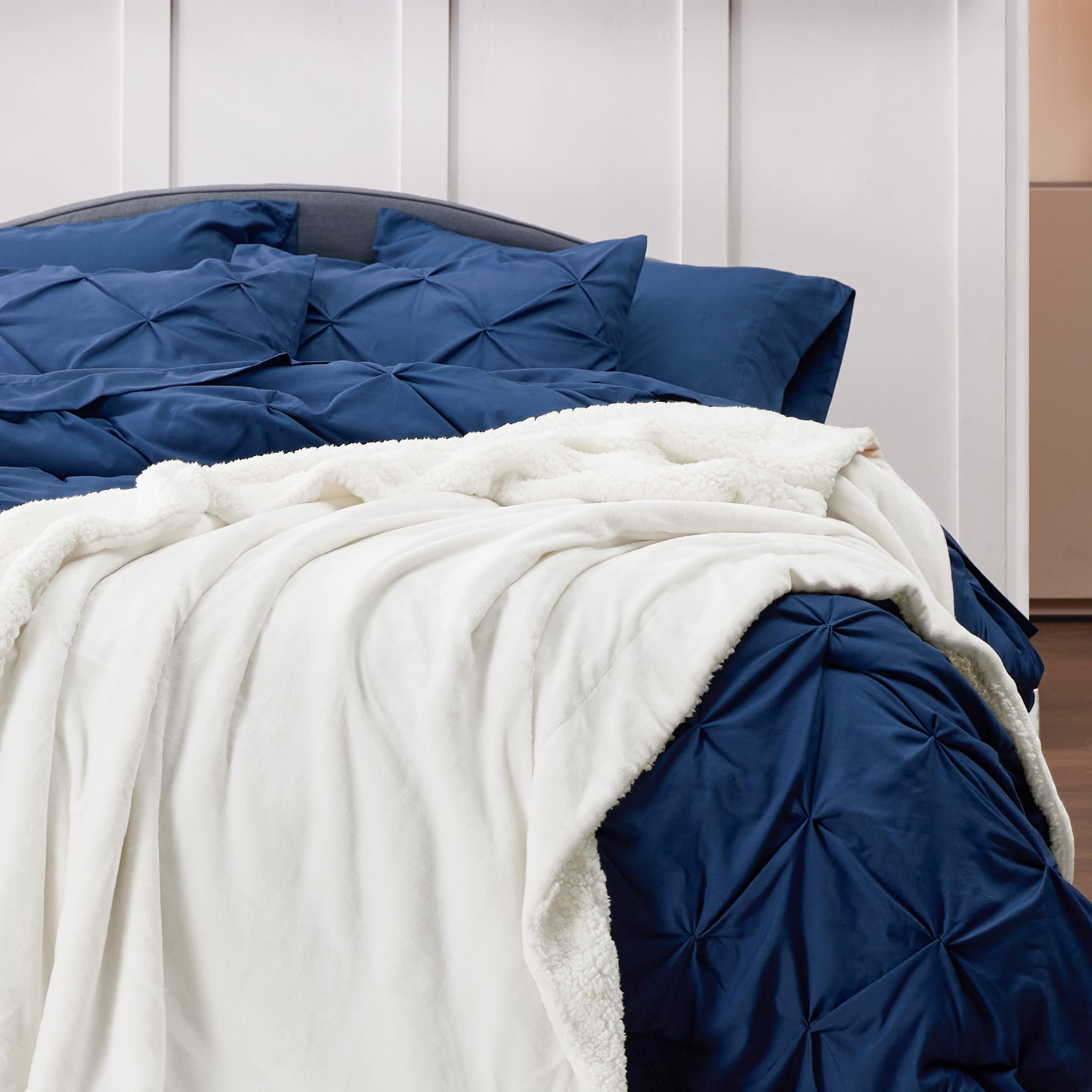 Bedsure Sherpa Fleece Throw Blanket Twin Size 60