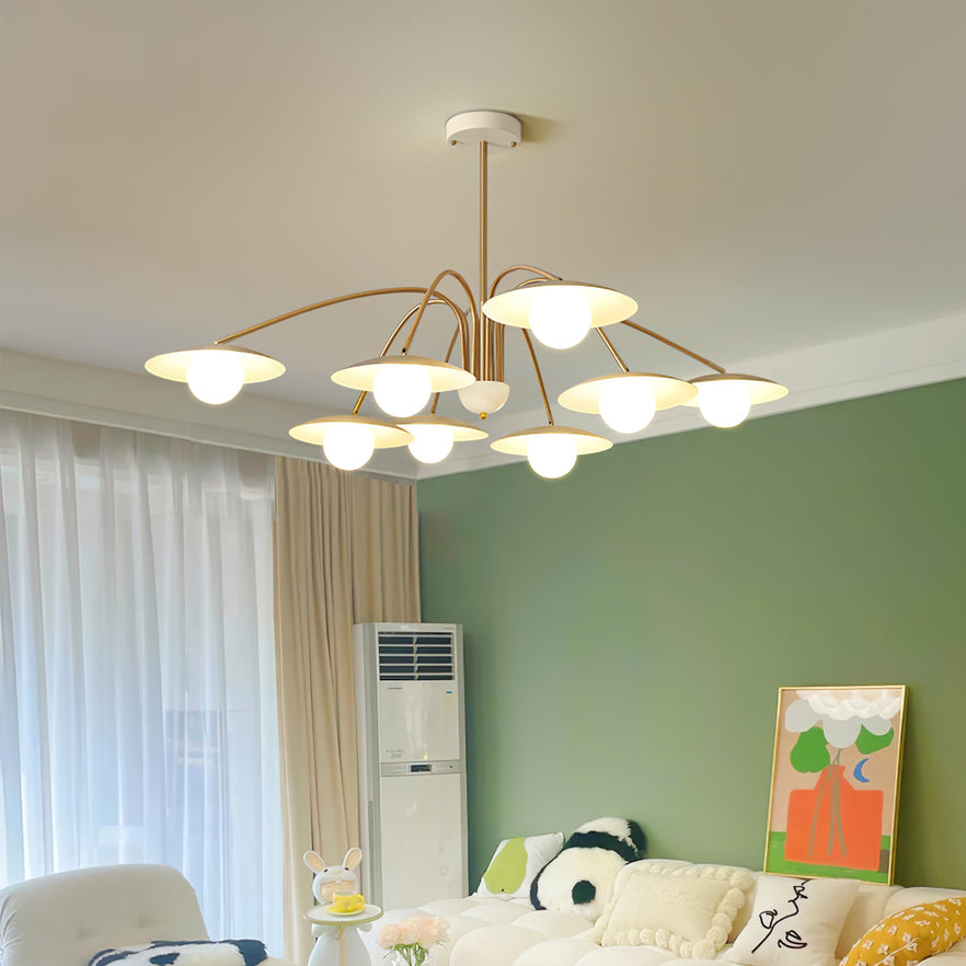 Elegant Champignon Chandelier - Modern Mushroom-Shaped Ceiling Light Fixture for Dining Room, Living Room & Bedroom Decor