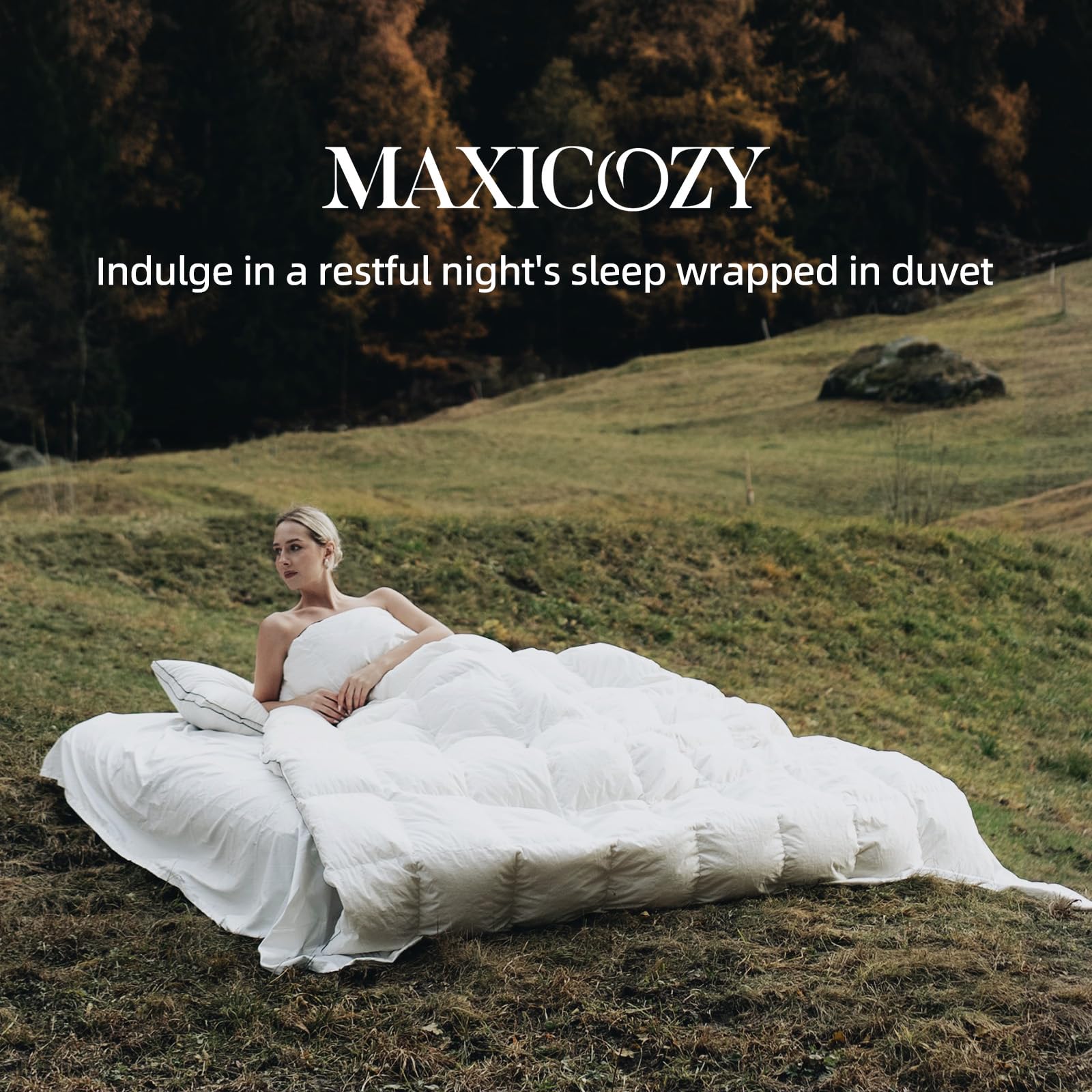 Premium MAXICOZY Oversized King Down Comforter - 120