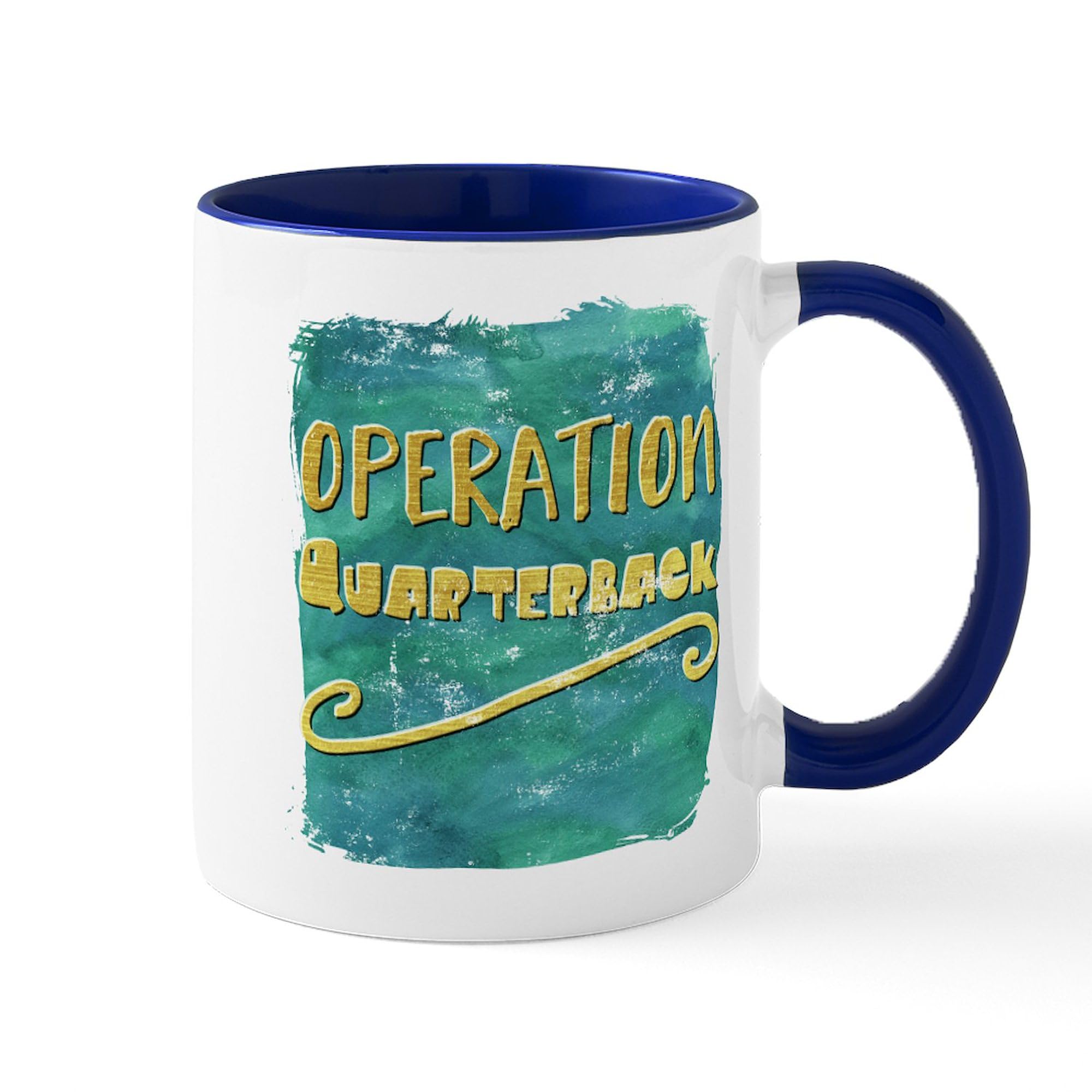 Operation Quarterback 11 oz Ceramic Coffee Mug (325 ml) - Funny Football Gift for Fans, Coaches & Players - Perfect for Game Day, Office & Home Use