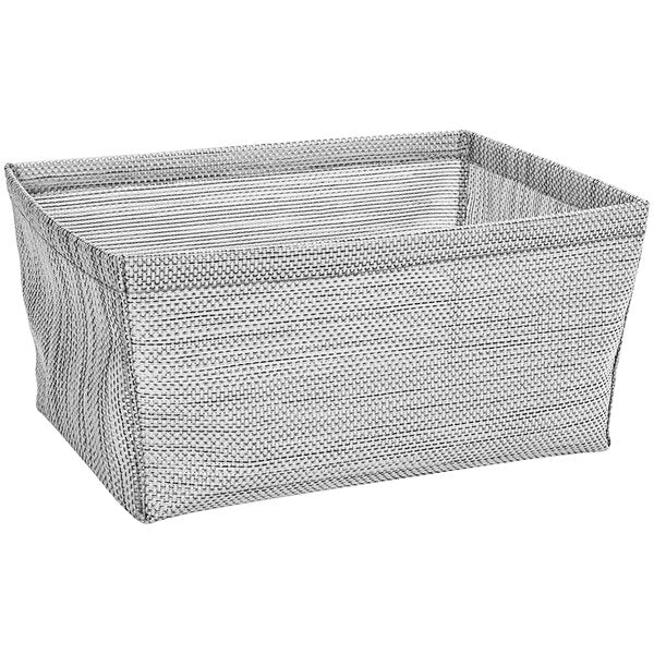 FOH Metroweave Deep Mesh Gray Storage Bins - 1/2 Size, Set of 4 | Space-Saving Organizer for Closet, Office, or Kids Room
