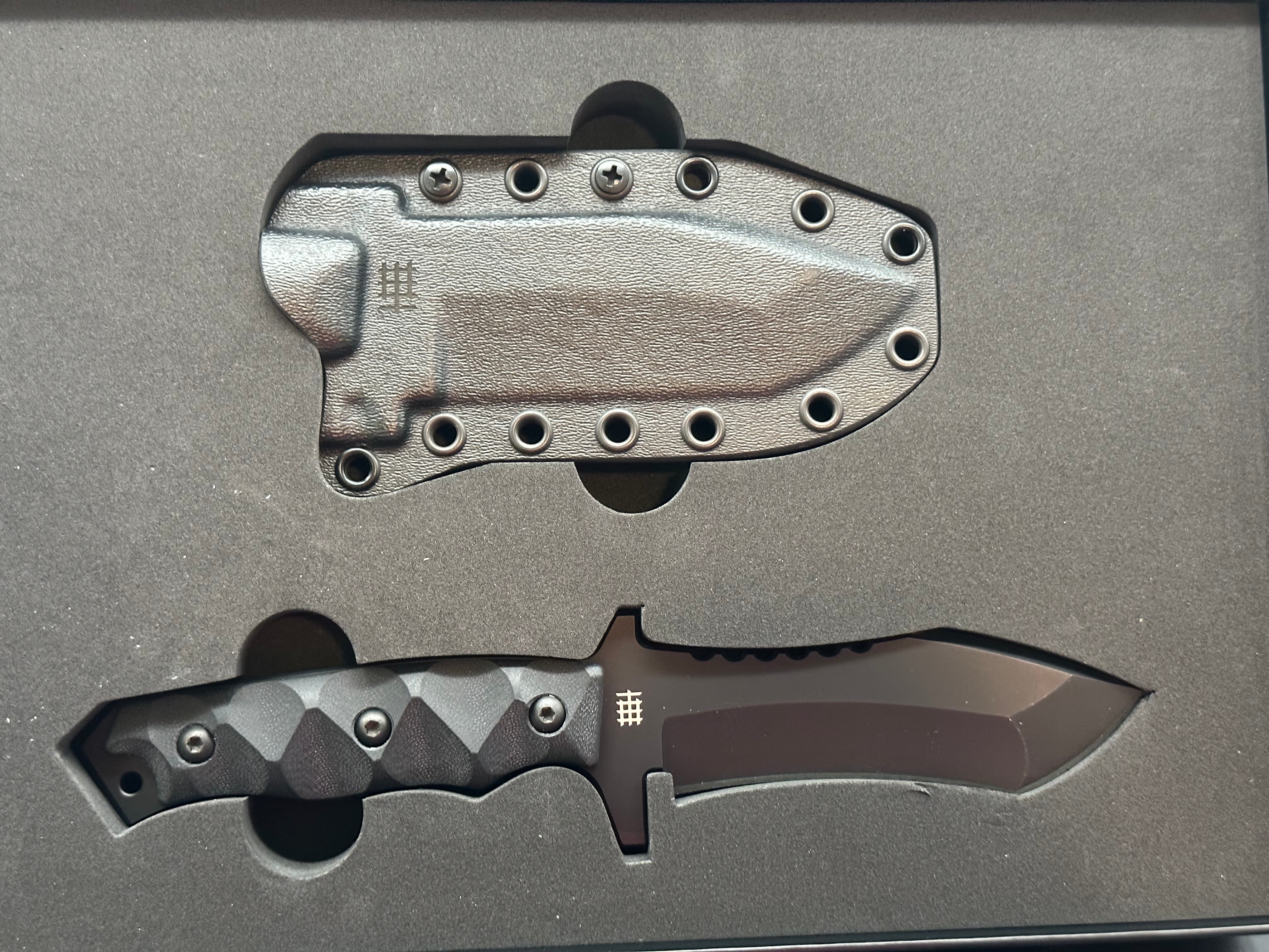 Halfbreed MCK-02 Black Tactical Folding Knife with G10 Handle - EDC, Outdoor Survival, Camping & Hunting Gear
