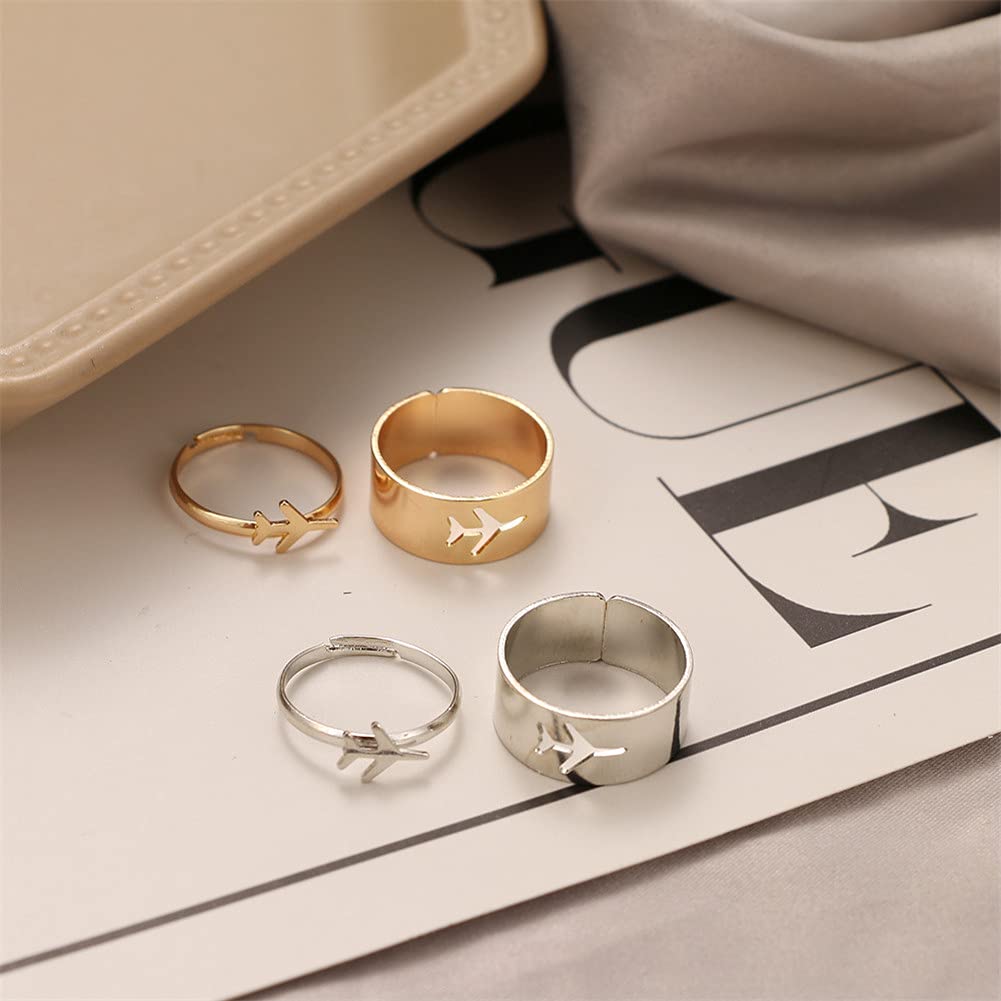 Best Friends BFF Rings for Couples - Matching Love Heart Moon Star Planet Promise Rings for Women & Men | TikTok Y2K Jewelry Gift for Anniversaries, Valentine's Day & Romantic Occasions