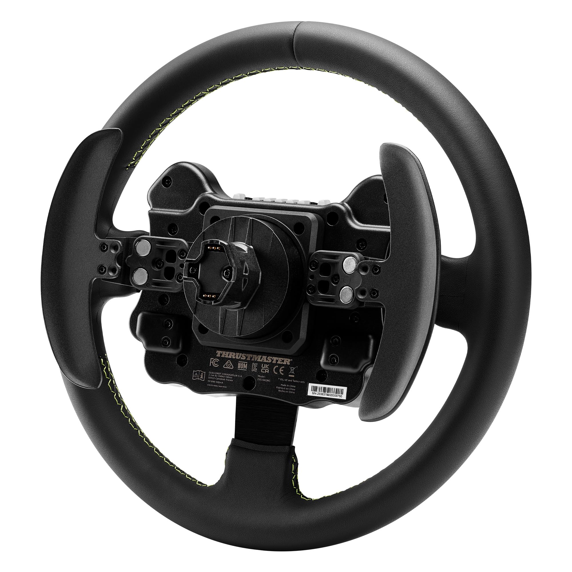THRUSTMASTER Evo Racing 32R Leather Steering Wheel - Compatible with PS5, PS4, Xbox Series X/S, One & PC - Perfect for Racing Simulators & Gaming Setups