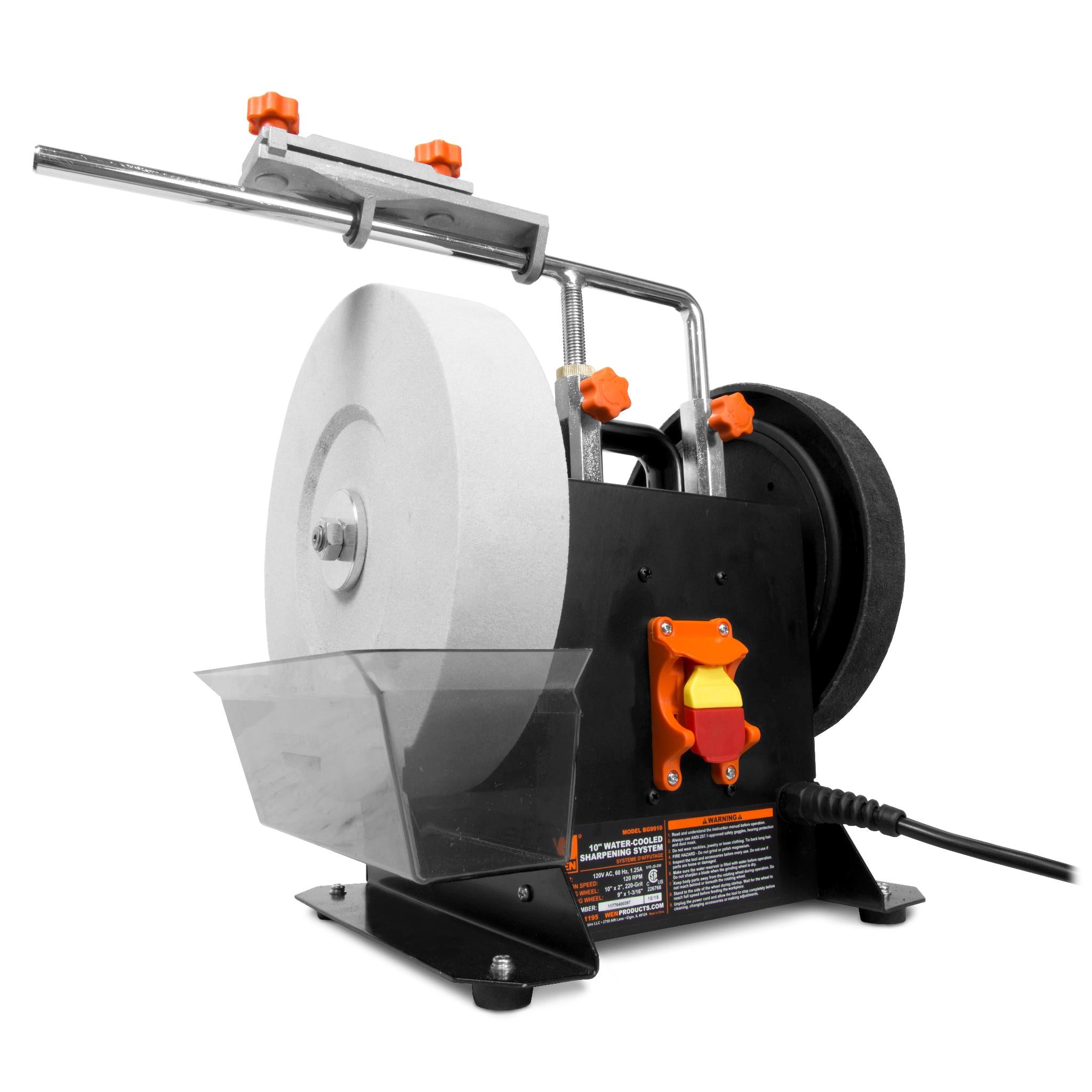 WEN BG9910 10-Inch Variable Speed Water Cooled Wet/Dry Sharpening System - Perfect for Knives, Tools & DIY Projects