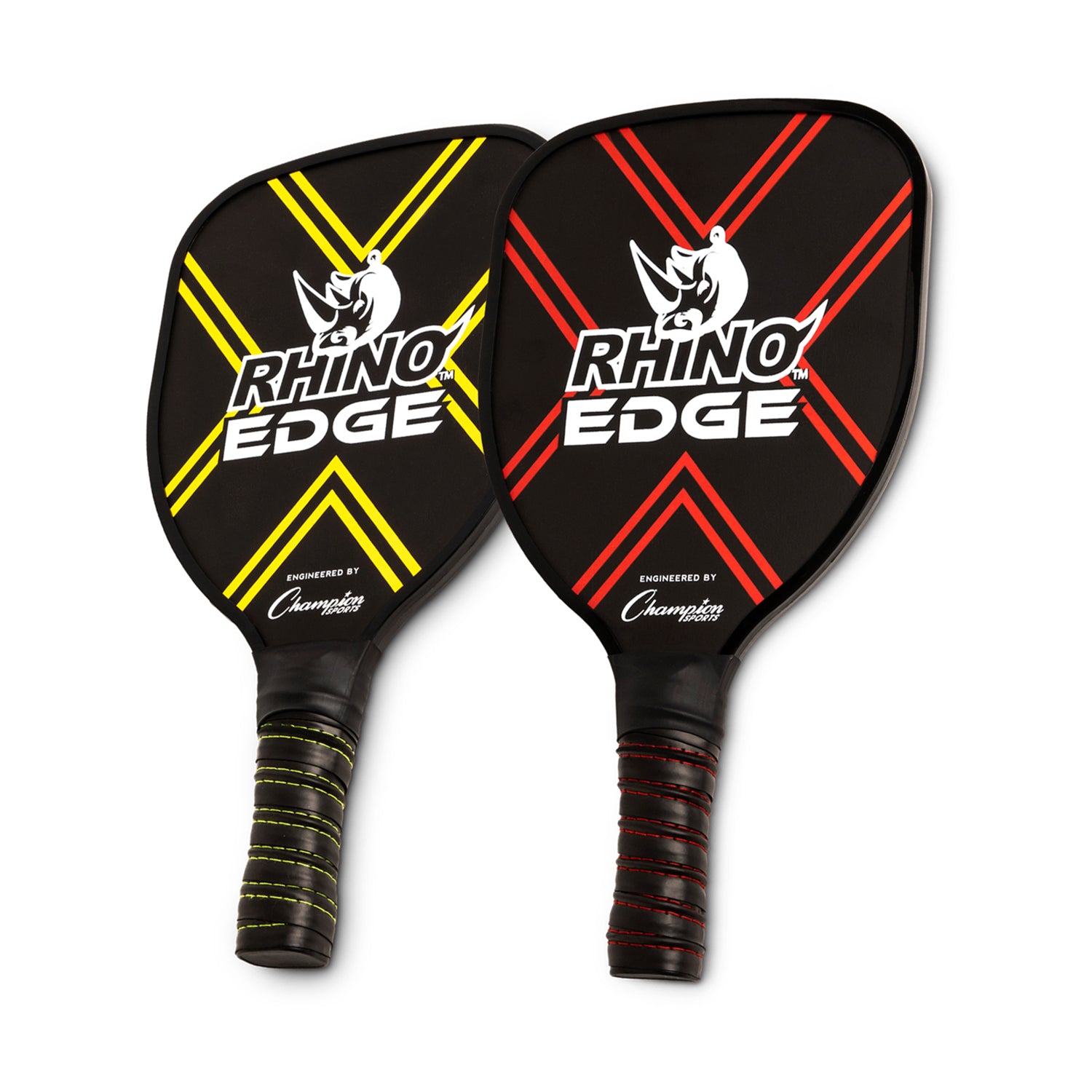 Champion Sports Rhino Pickleball Edge 2 Player Set - Premium Pickleball Paddles & Balls for Outdoor & Indoor Play - Perfect for Beginners & Recreational Players