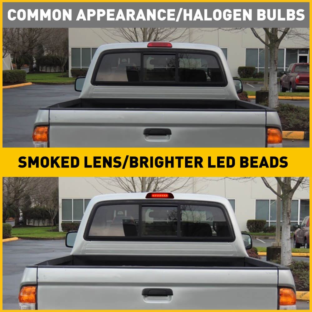 Smoke Shell LED Third Brake Light for 1995-2017 Toyota Tacoma - No Cargo Light - High Visibility Safety Upgrade for Night Driving & Off-Road Adventures