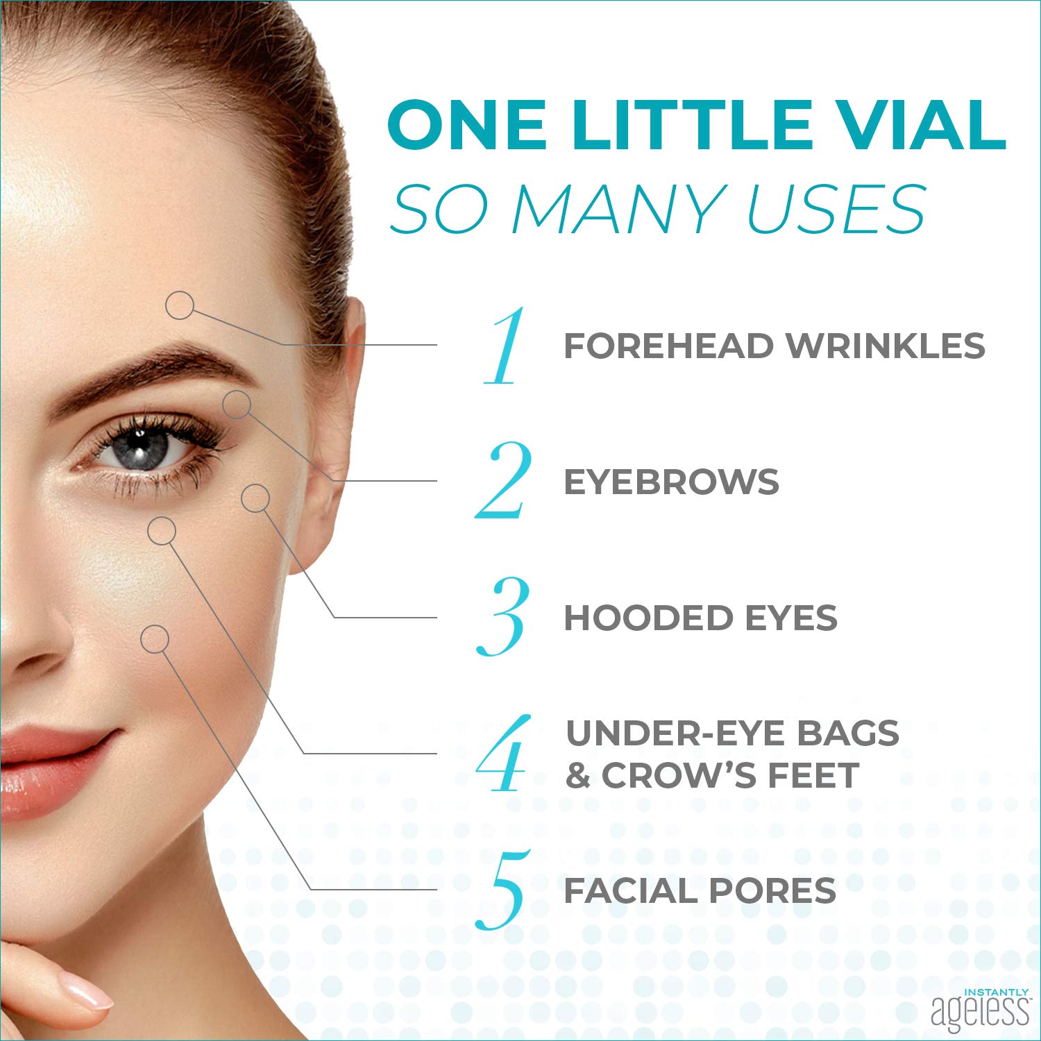 Instantly Ageless - Anti-Aging Facial Treatment Kit with 25 Vials & Moisture Lift Cream (1.7 oz) for Wrinkles & Fine Lines | At-Home Skincare Routine & Special Occasion Prep
