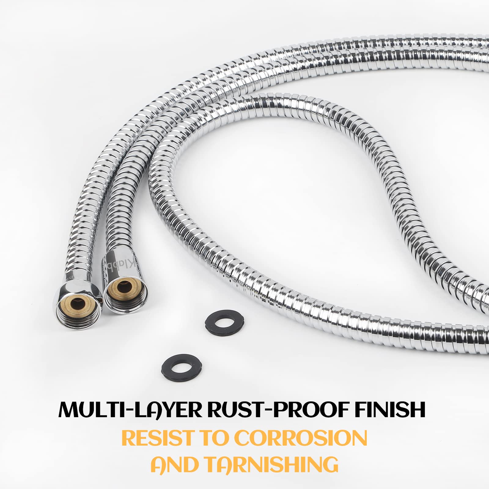 70 Inch Stainless Steel Shower Hose Replacement - Flexible & Durable RV Shower Hose with Brass Fittings - Perfect for RV, Camping, Bathroom & Portable Showers