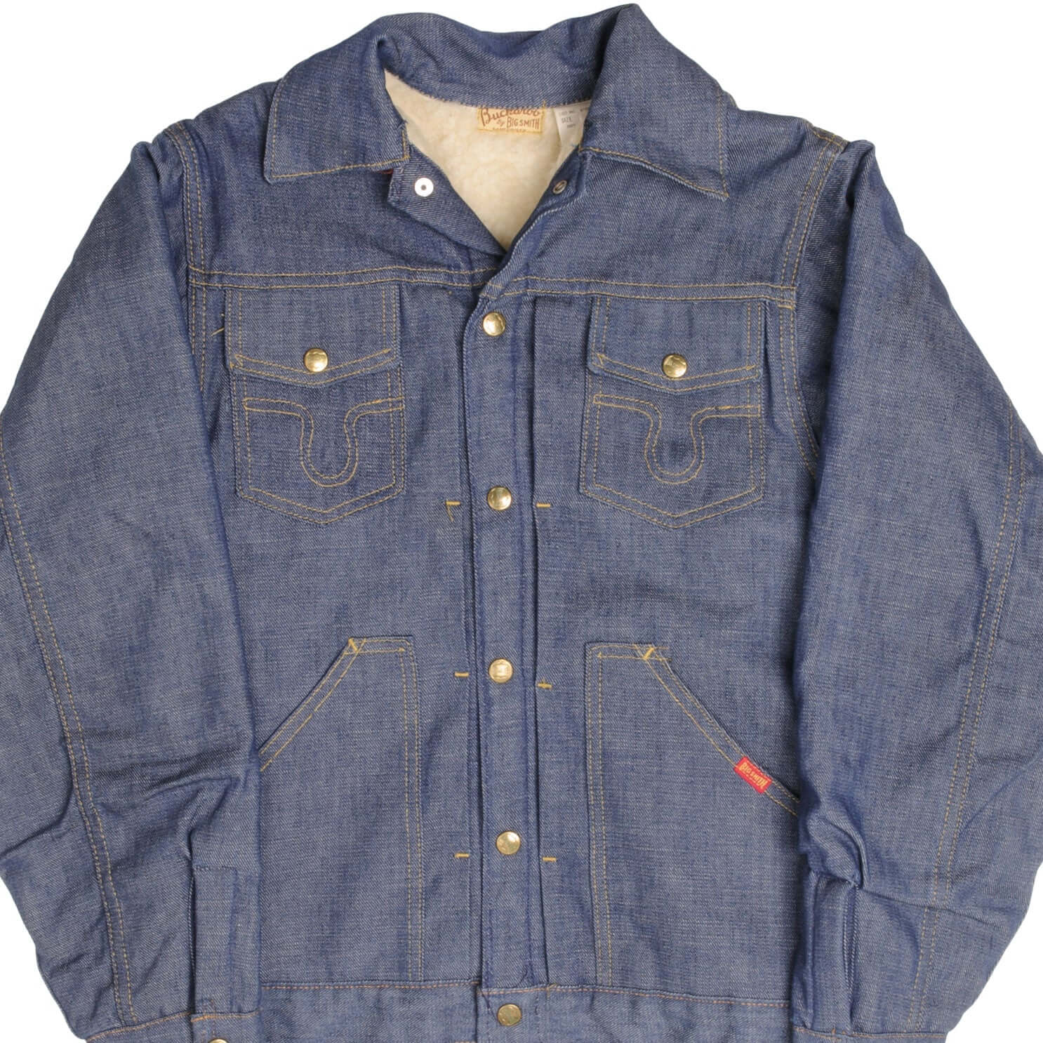 Vintage Buckaroo Big Smith Pleated Denim Jacket Type 2 1960s - Size 36 - Made in USA - Retro Workwear for Men - Perfect for Western Style, Cowboy Fashion & Vintage Outfits