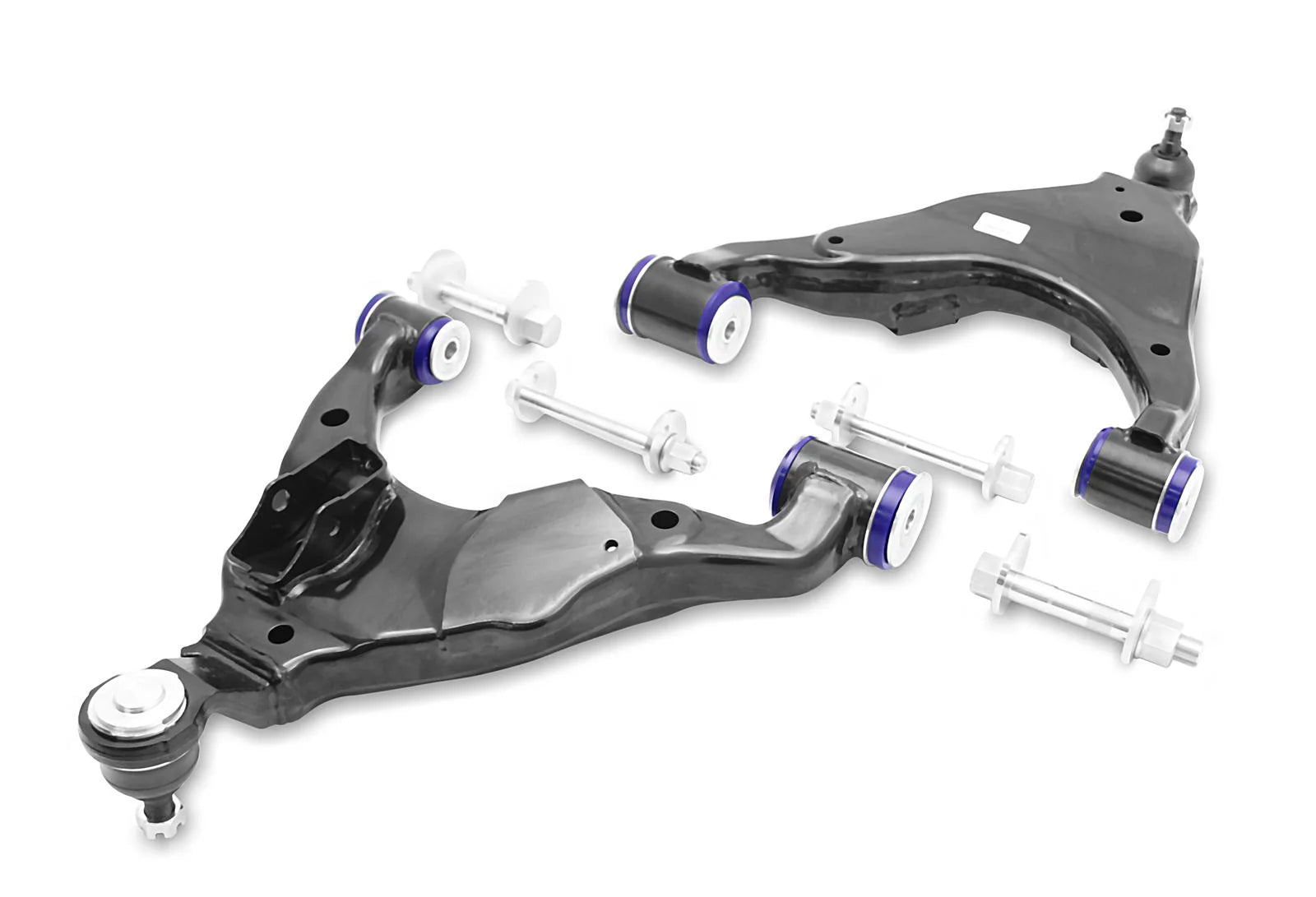 2003-2009 Toyota 4Runner & 2007-2009 FJ Cruiser & 2003-2009 Lexus GX470 SuperPro Front 4x4 Complete Lower Control Arm Kit with Double Offset Bushings (TRC482) - Off-Road Suspension Upgrade for Enhanced Handling and Durability