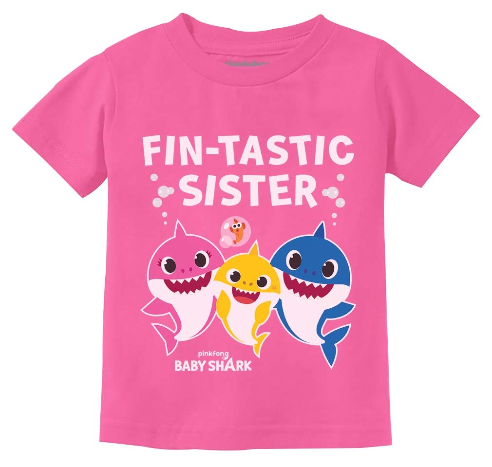 Big Sister Shark Birthday T-Shirt for Girls - 3T Pink
