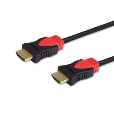 Savio CL 141 10m HDMI Cable - High Speed 4K 60Hz HDR - Type A Male to Male - Black & Red - for Home Theater, Gaming, TV & Projector Connections