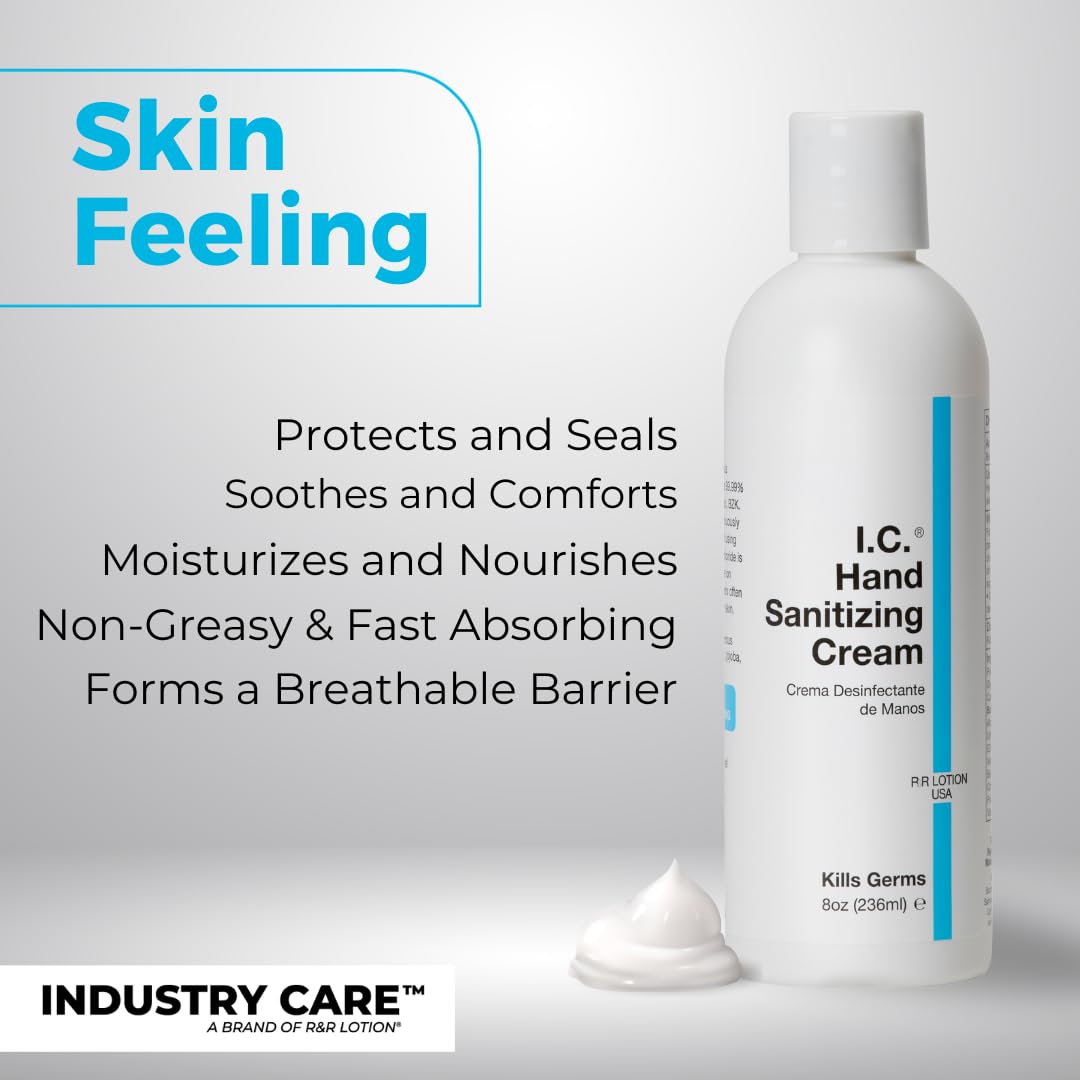 Alcohol-Free Hand Sanitizing Lotion Kills 99.9% of Germs for Up to 4 Hours | 32oz Large Bottle | Ideal for Schools, Offices & Travel