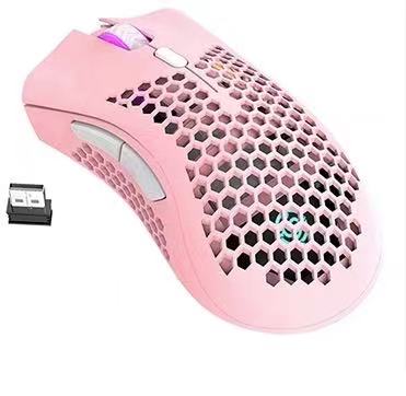 Professional Wireless Silent Mouse - 7 Button Backlit Ergonomic Gaming Mouse with Honeycomb Design (BM600) for PC, Laptop, Office & Gaming Use